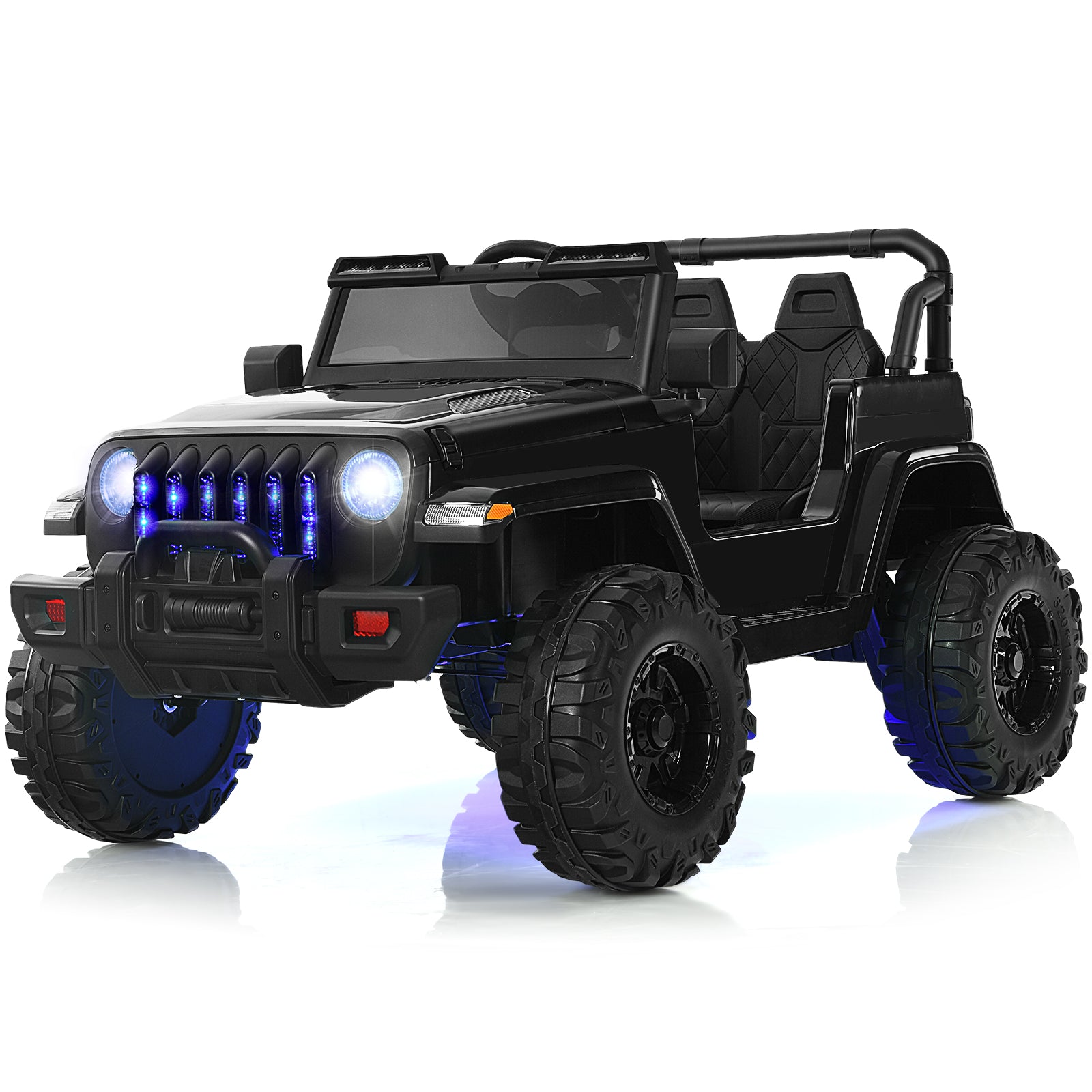 12V Kids Ride on Truck with 2.4G Parental Remote Control and Music-Black