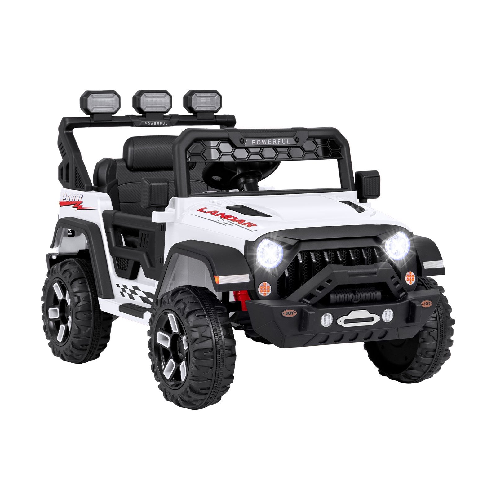 12V Kids Ride on Truck with Remote Control and Wireless Connection-White