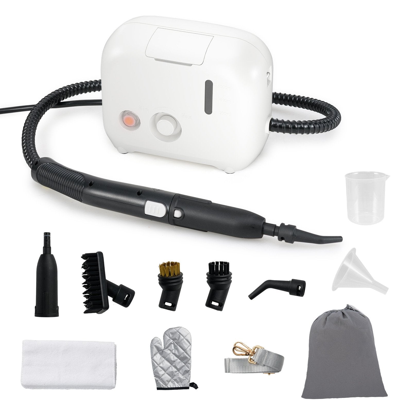 1600W Portable Steam Cleaner with 1L Water Tank-White