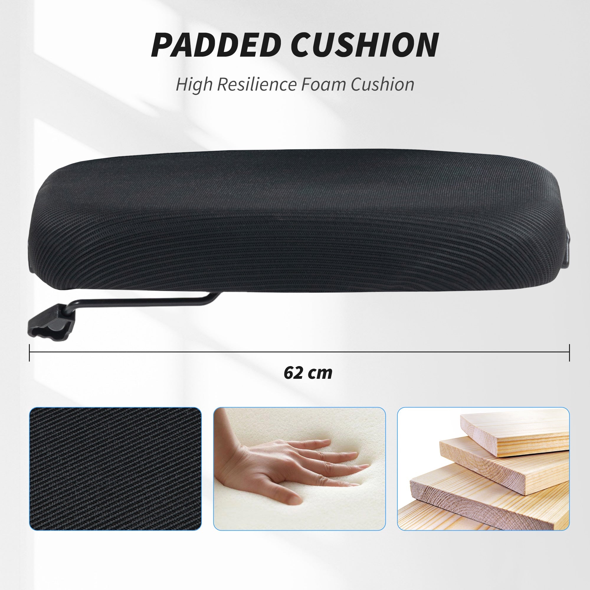 Vinsetto Mesh Back Office Chair, with Flip-Up Arms - Black