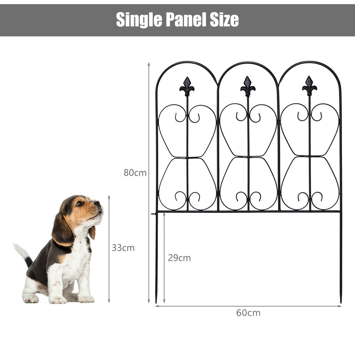 Garden Fencing Panels for Decoration with Arched and Inter-lockable Design