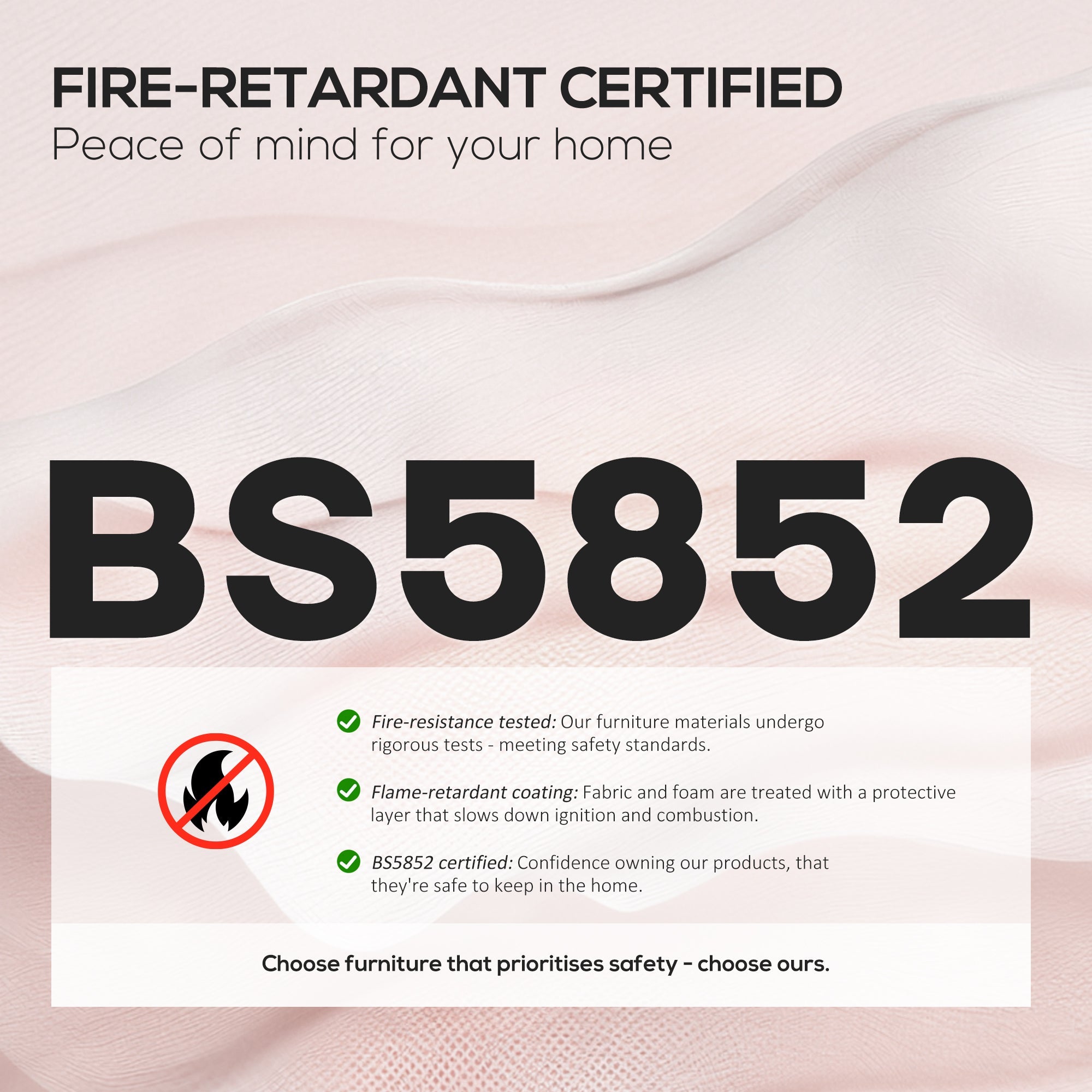 HOMCOM Fabric Gaming Chair with Lumbar Support, Headrest - Pale Pink