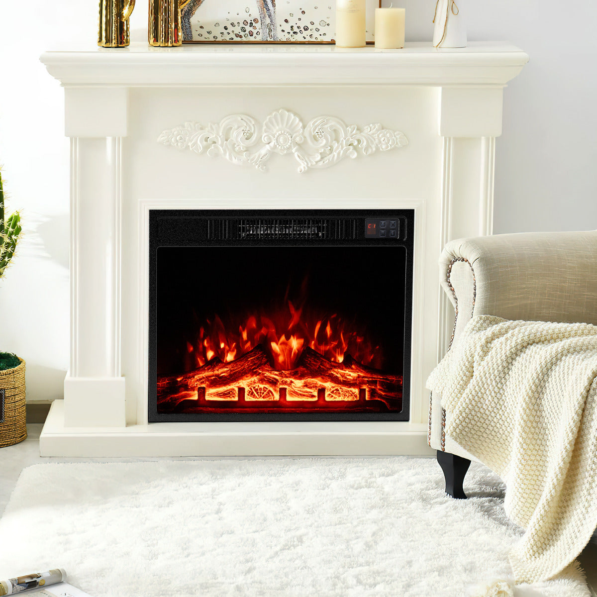 23‚Äù Electric Fireplace 750W/1500W Fireplace Insert