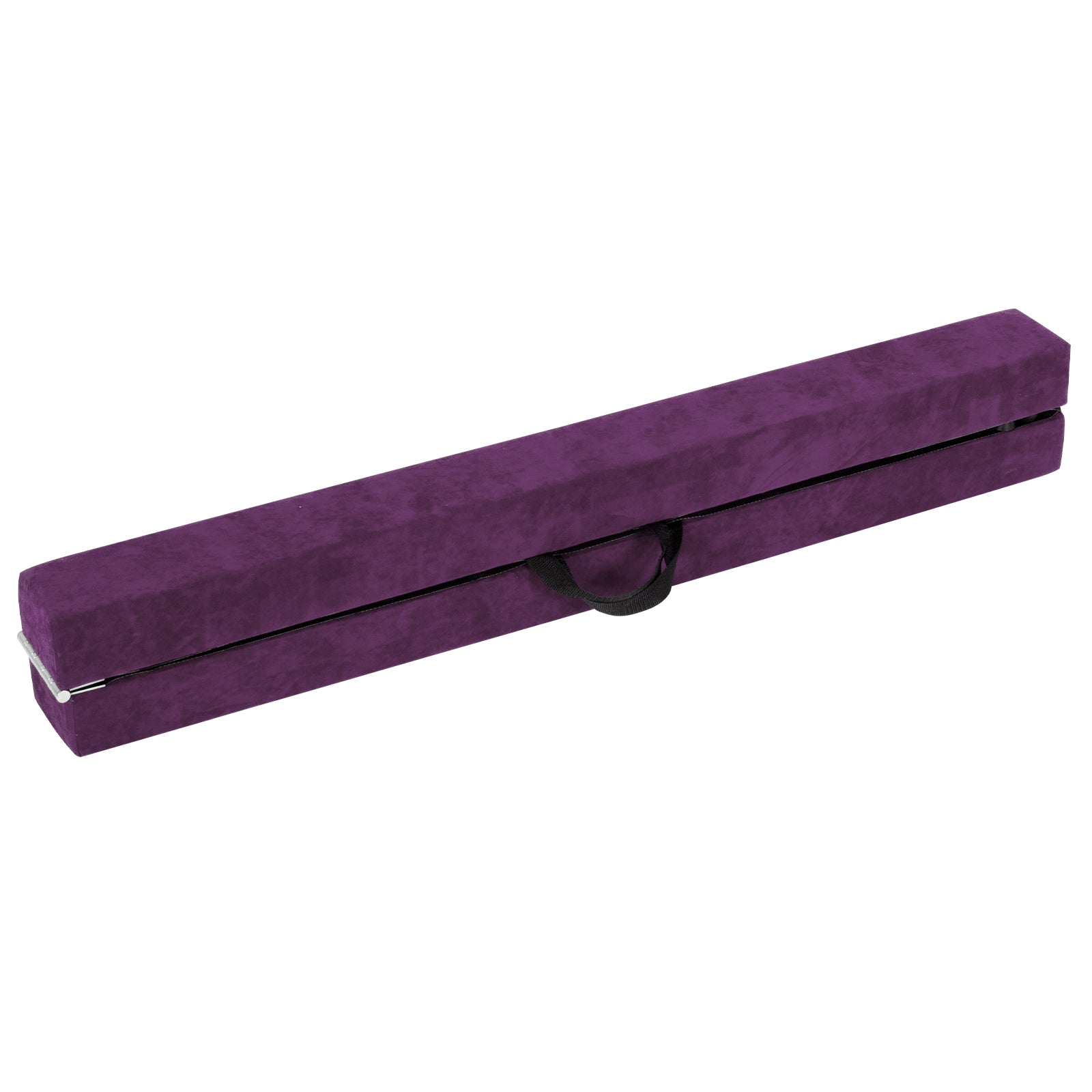 270CM Folding Balance Beam with Solid Wood Base and Anti-slip Bottom-Purple