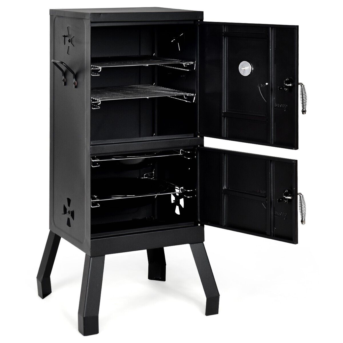 2-Layer Vertical Charcoal Smoker Oven