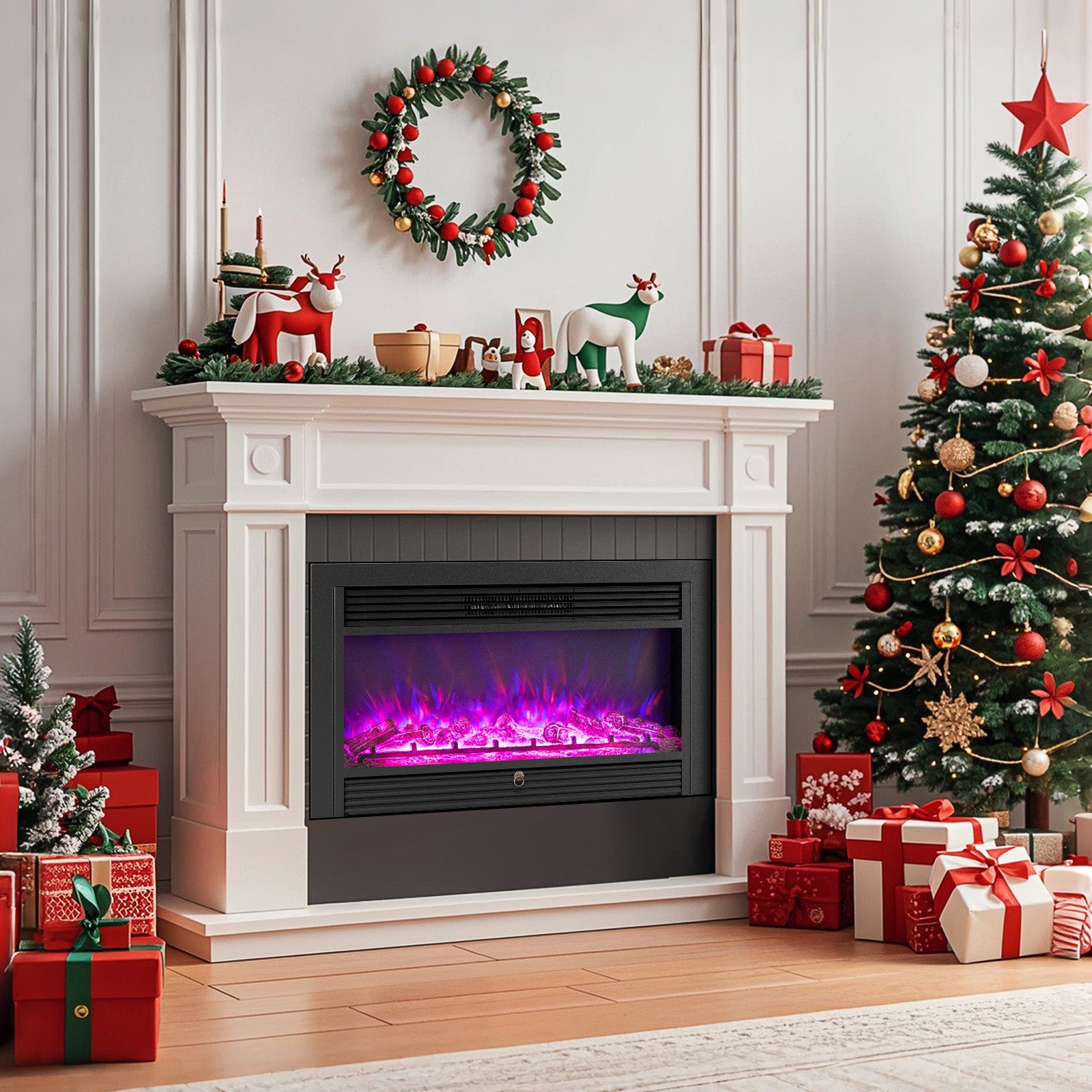 36-Inch Electric Fireplace Insert with Remote Control-36 inch