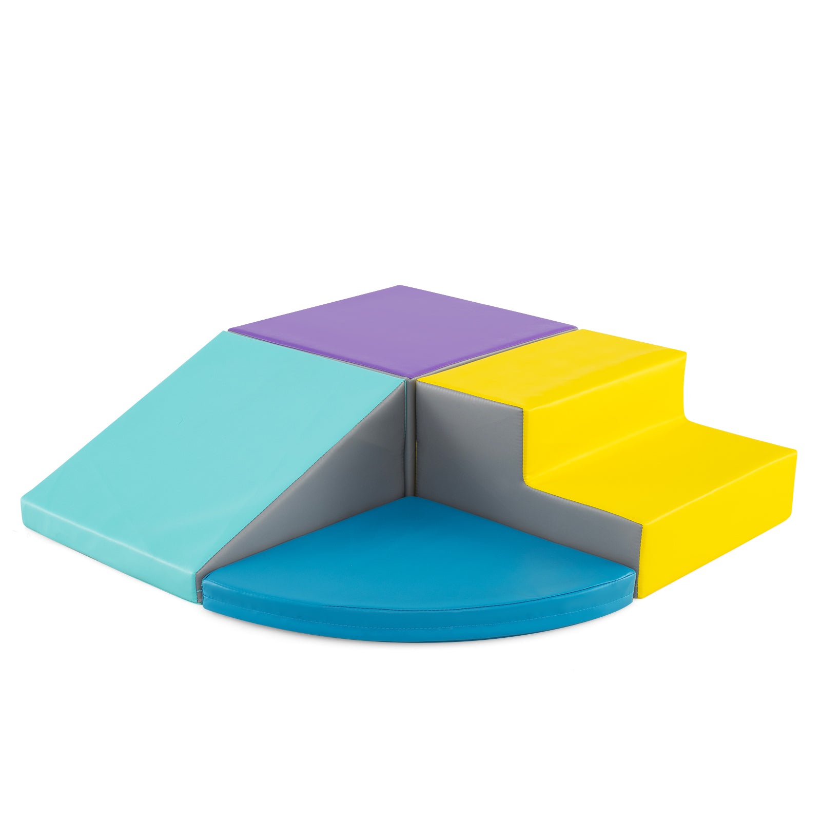 4-Piece Climb and Crawl Foam Block Play Set for Infant Baby-Navy