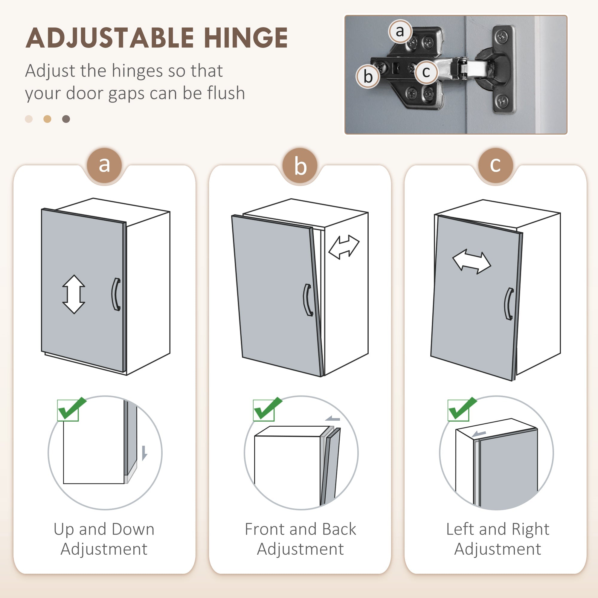 HOMCOM Freestanding Kitchen Cupboard, 4-Door Storage Cabinet with Adjustable Shelves, Modern Kitchen Pantry for Dining Room, 170cm, Grey