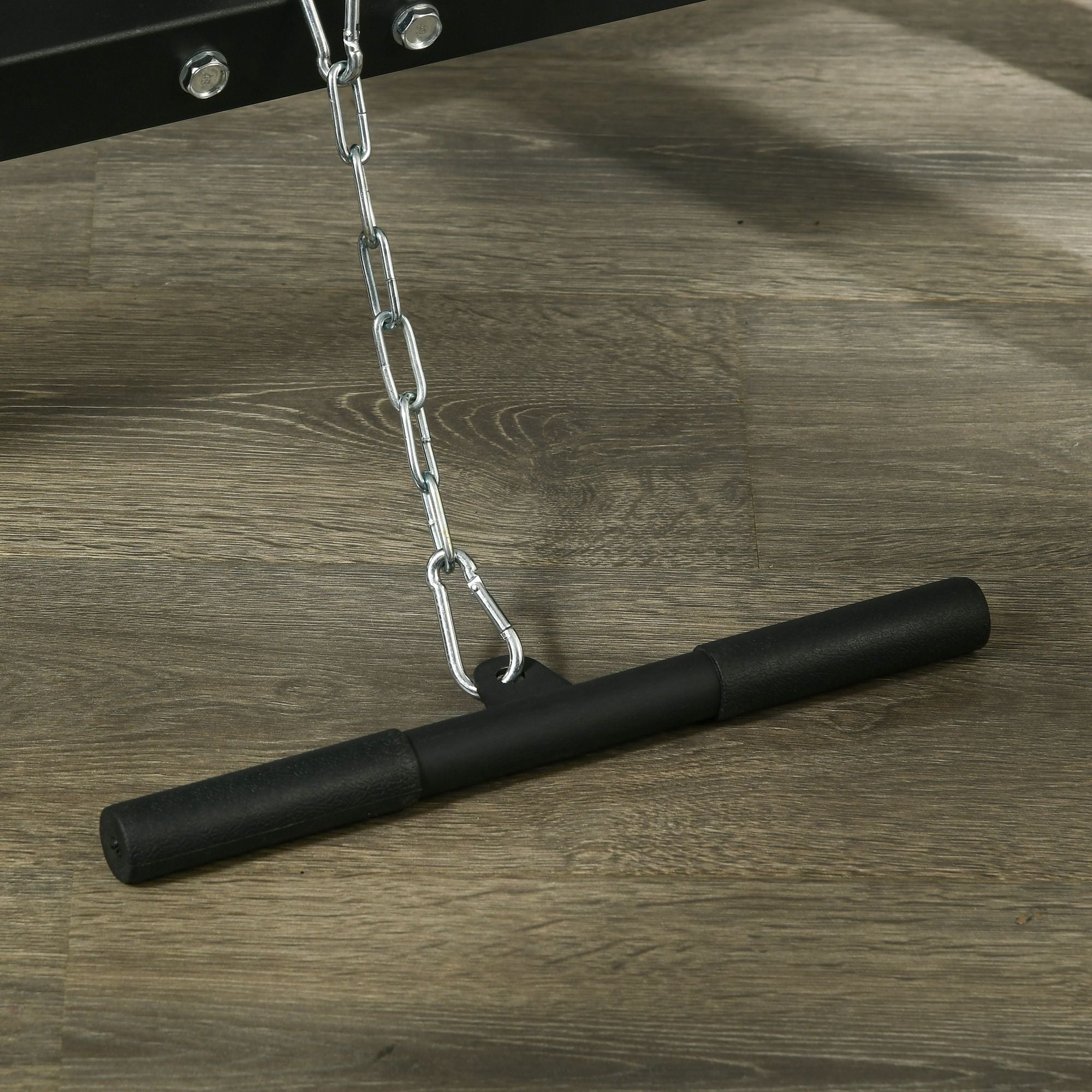 SPORTNOW Smith Machine & Cable Pulley System with Adjustable Weight Bench, Multifunction Home Gym Power Rack with Lat Pull Down System, Barbell Rack for Full Body Training, Black