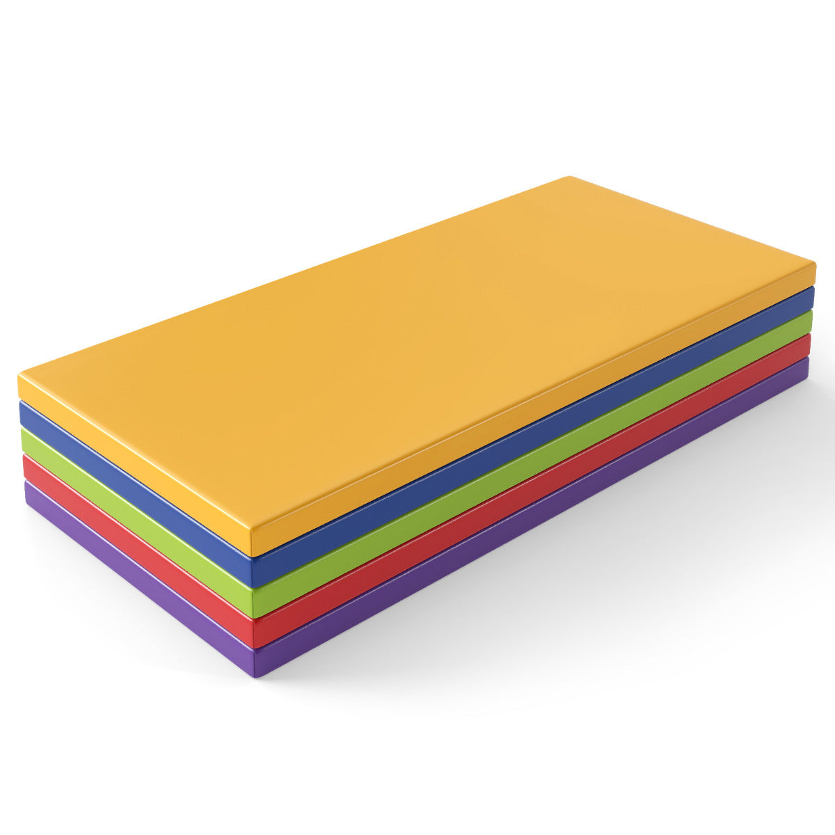 5 Pieces Kids Rest Mats Sponge Children Floor Mats 5cm Thick -Rainbow