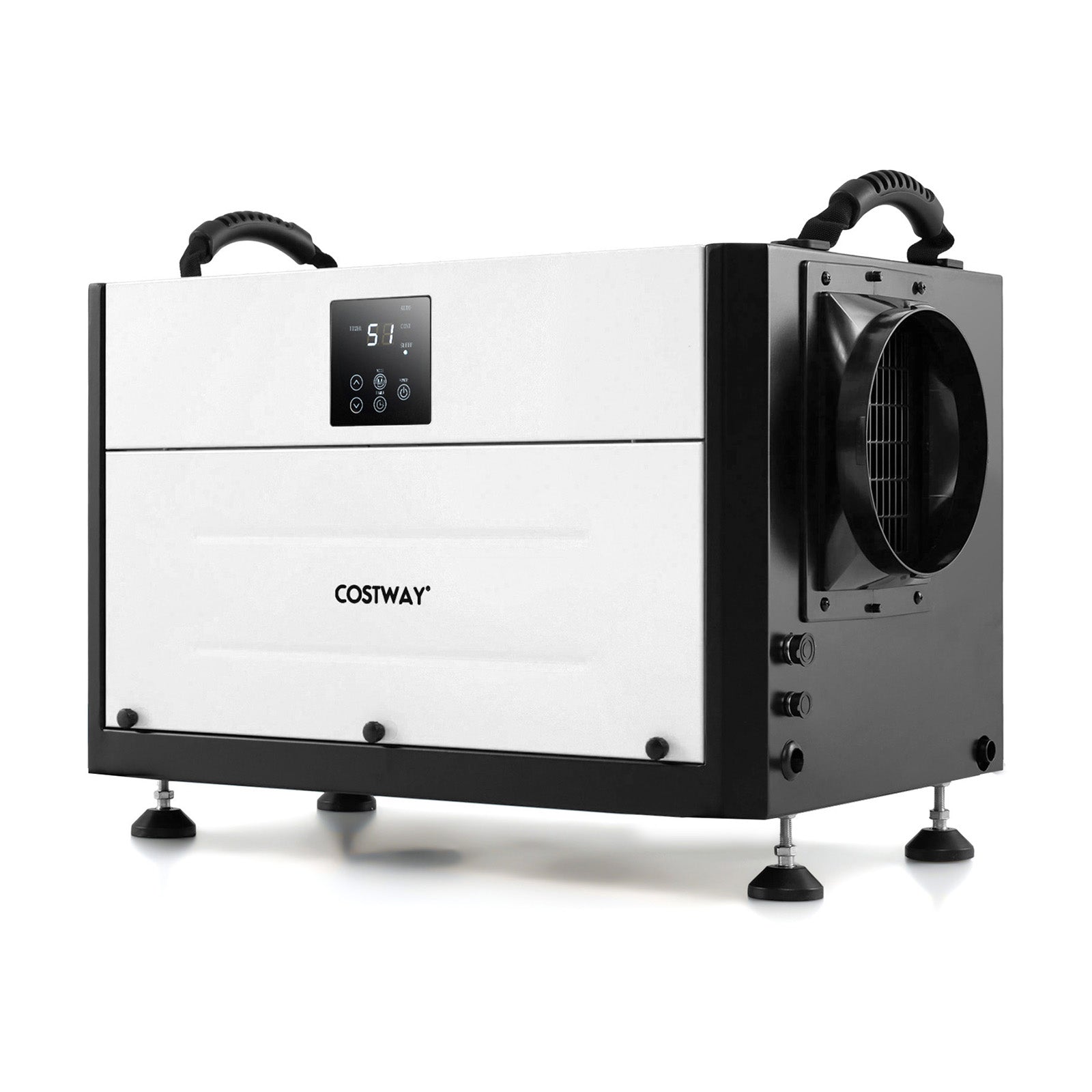 50/70L/Day Industrial Dehumidifier with Pump and Drain Hose-White-70L