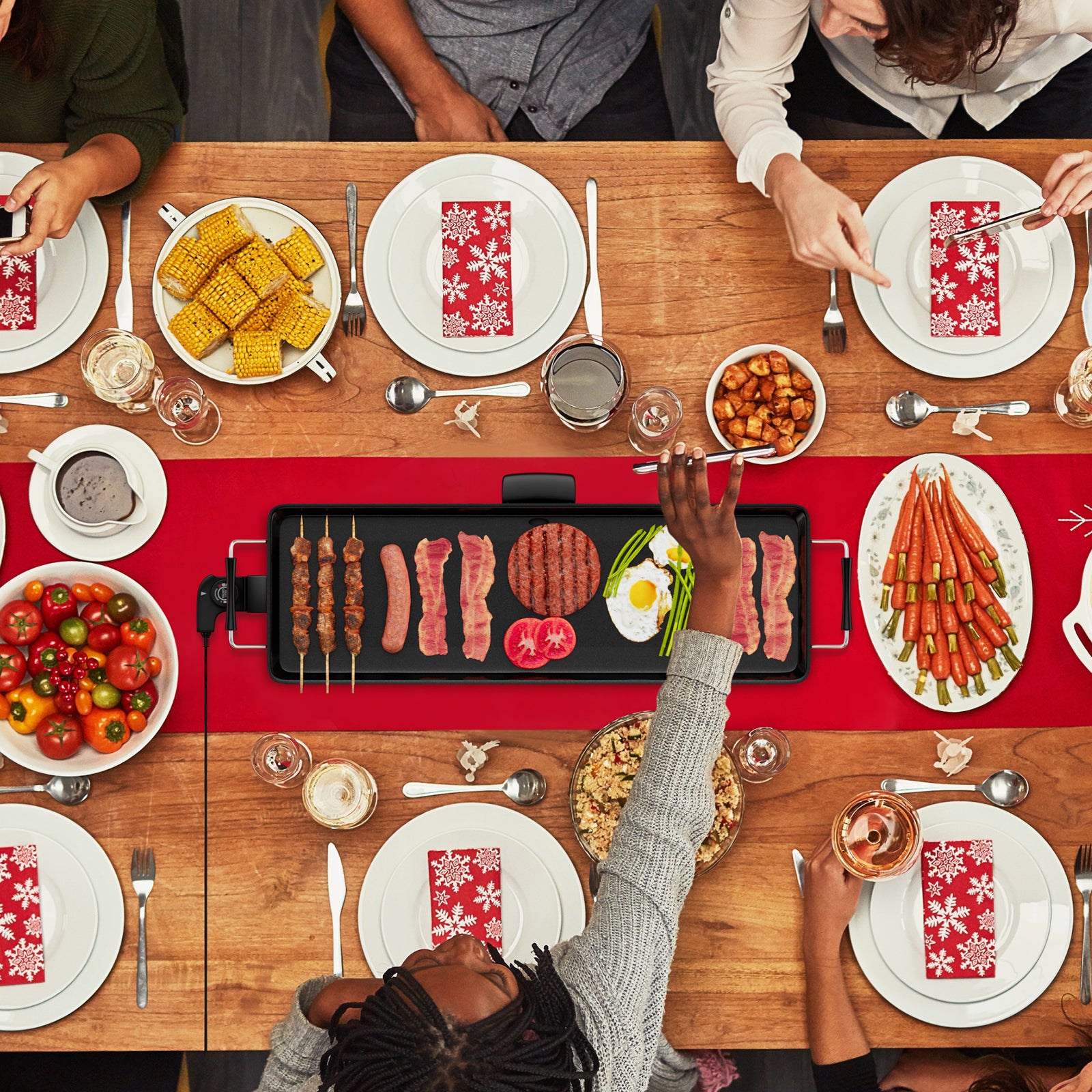 XL 70 x 23cm Electric Teppanyaki Table Griddle