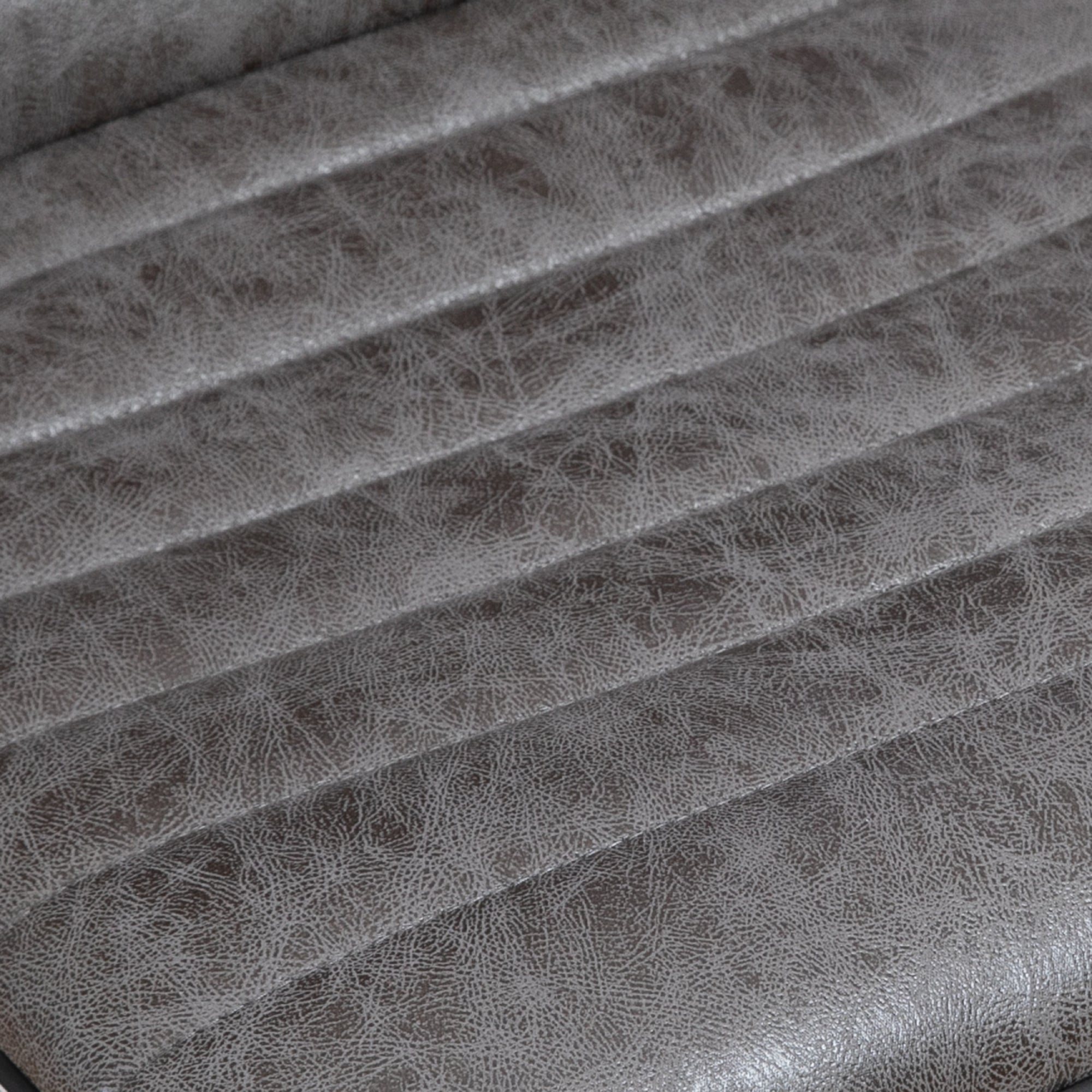 HOMCOM Armless Task Desk Chair, Swivel Office Chair with Microfibre Cloth, Adjustable Seat Height, Chrome Base, Wheels for Home, Grey