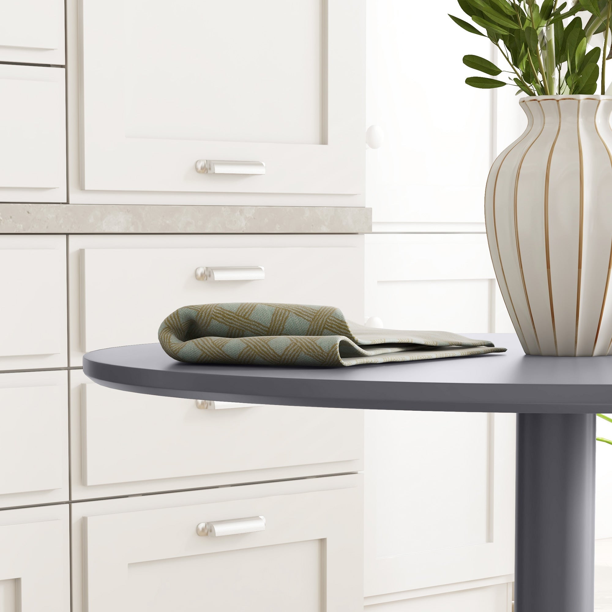 HOMCOM 75H x 70cm Two-Person Minimalistic Dining Table - Grey