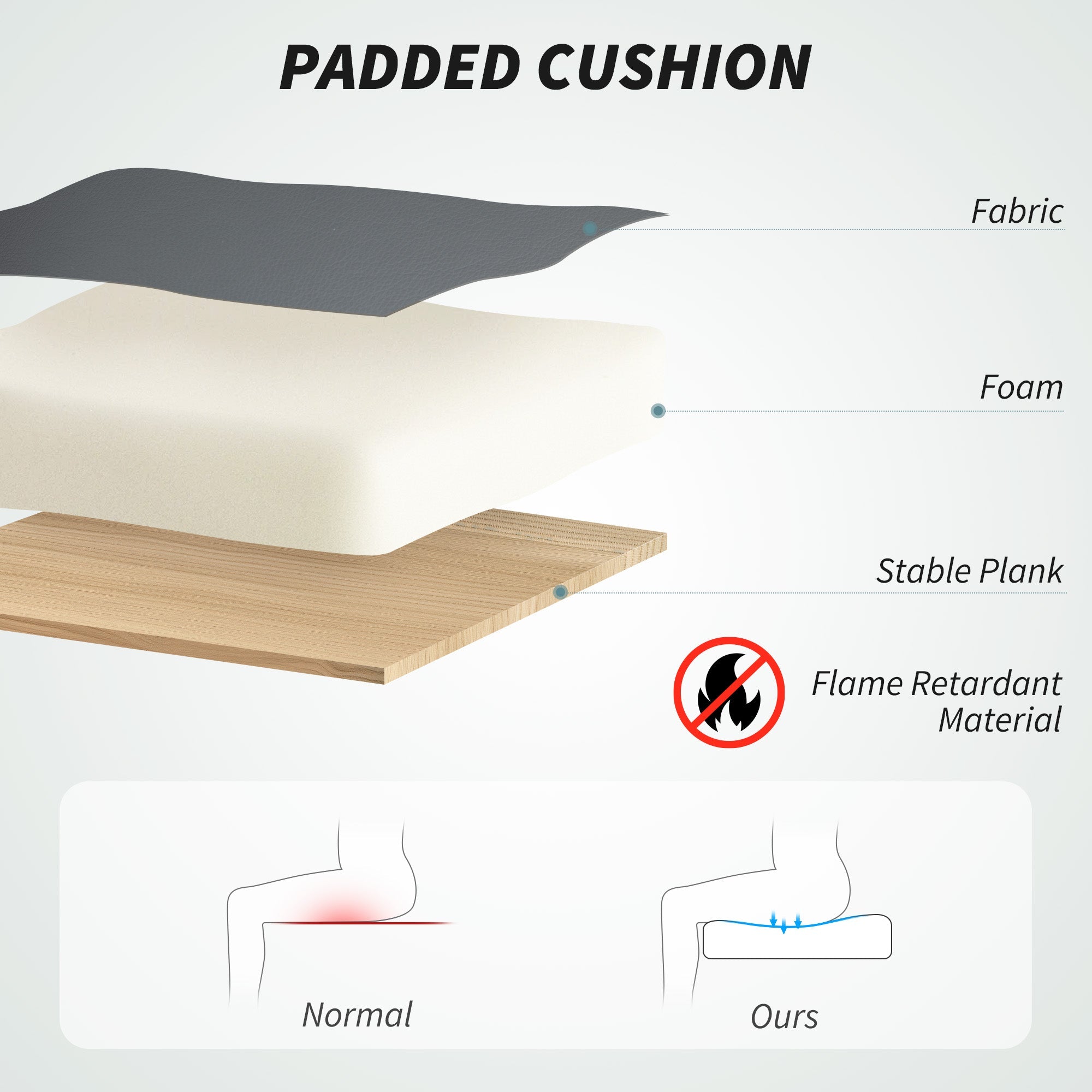 HOMCOM Executive Office Chair with 6-point Massage and Heat - Light Grey