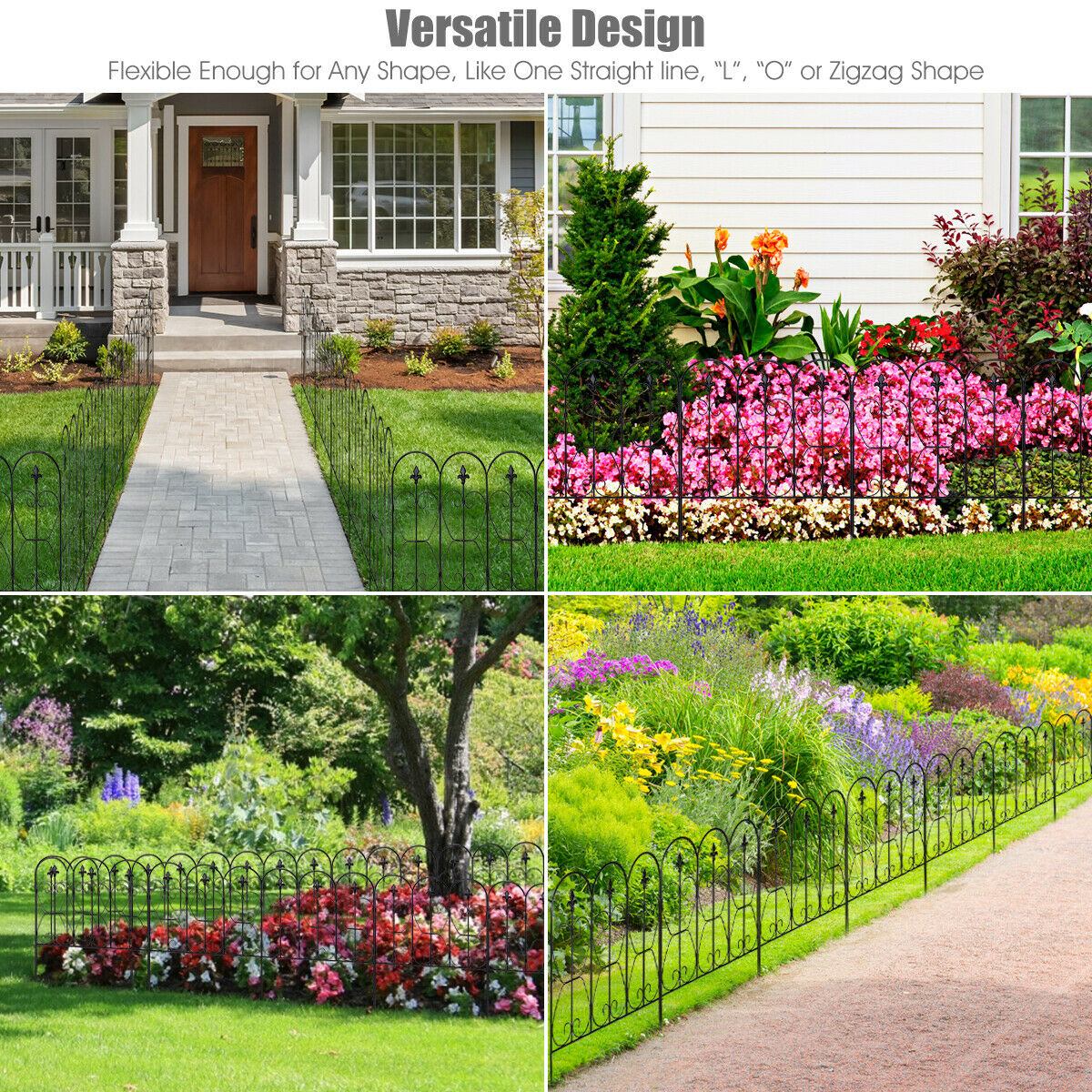 Garden Fencing Panels for Decoration with Arched and Inter-lockable Design