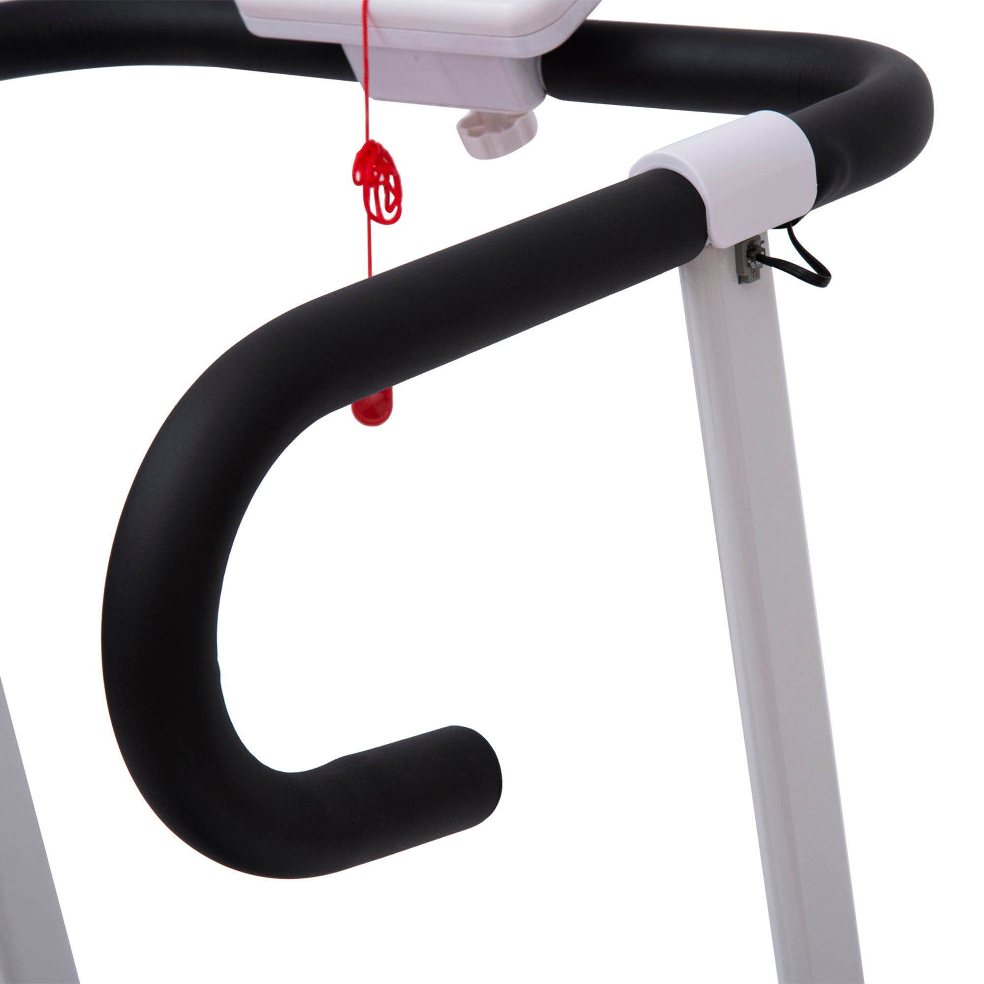 HOMCOM Folding Treadmill with Incline, Walking Pad Treadmill for Home, 1-10km/h Under Desk Running Machine with LCD Display and Wheels, No Assembly, White