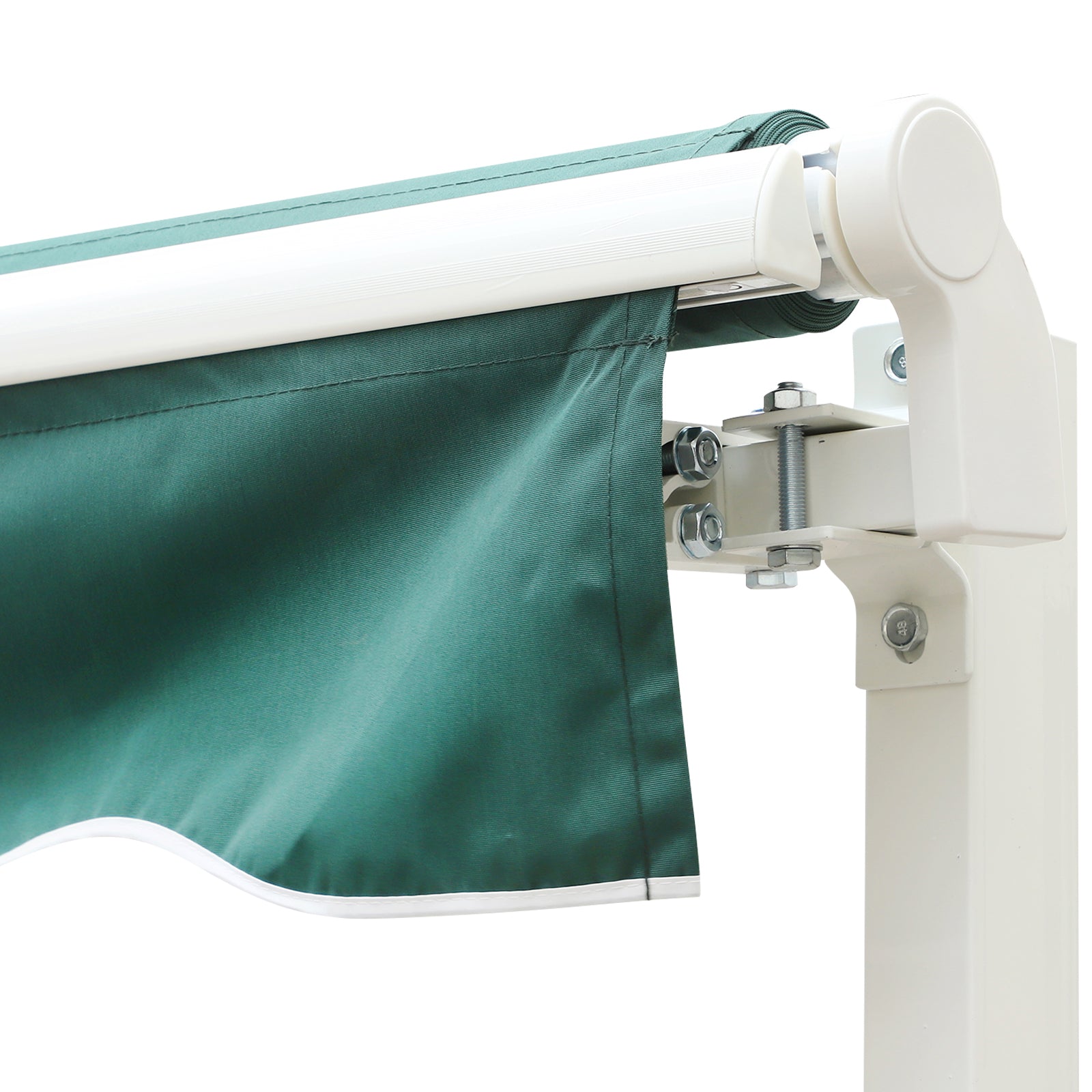 Outsunny Manual Retractable Awning, 3.5x2.5 m-Green