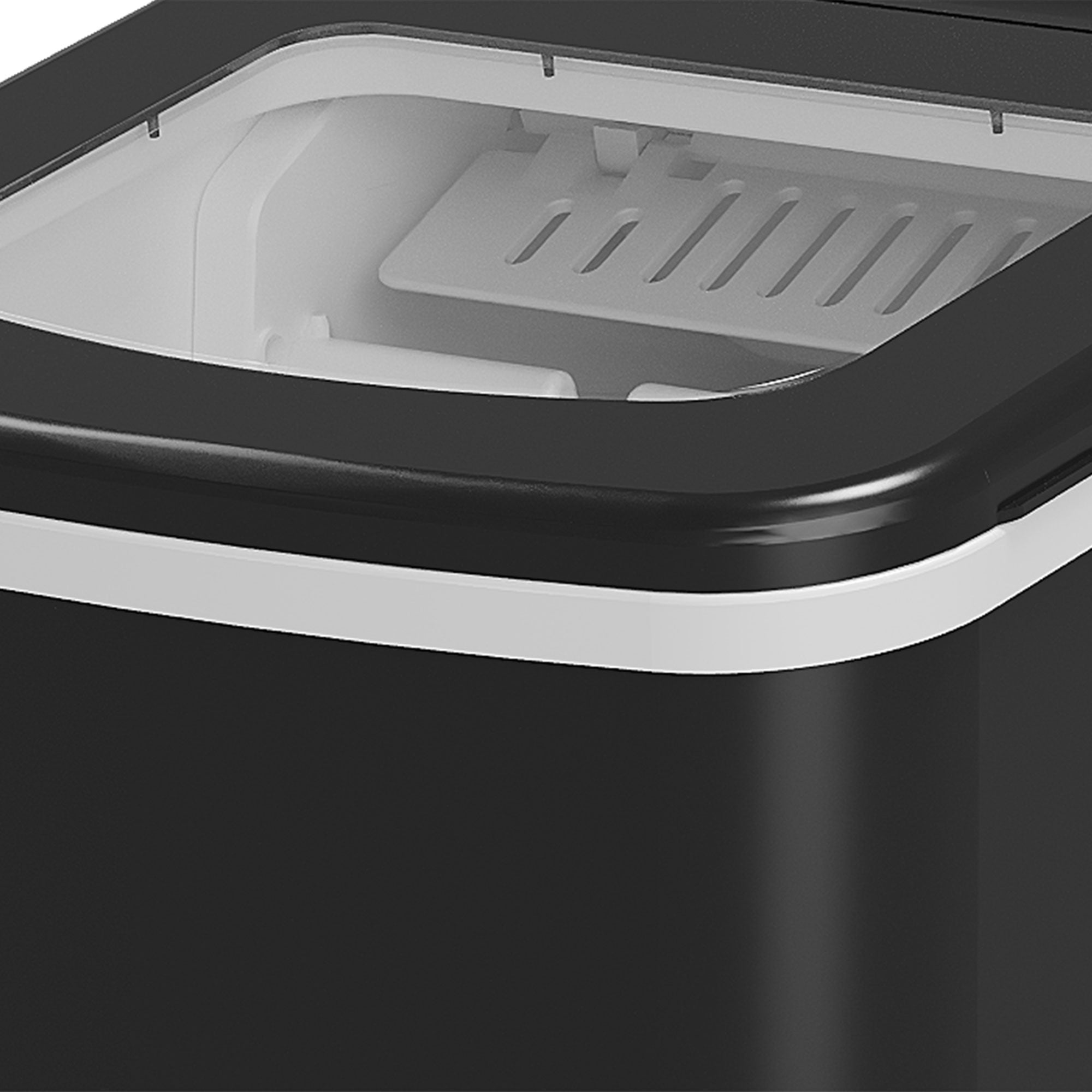 HOMCOM Countertop Ice Machine, 12Kg in 24 Hrs, 9 Cubes Ready in 8 Mins, Portable Ice Cube Maker with Self-Cleaning, Ice Scoop and Basket for Home, Kitchen, No Plumbing Required, Black