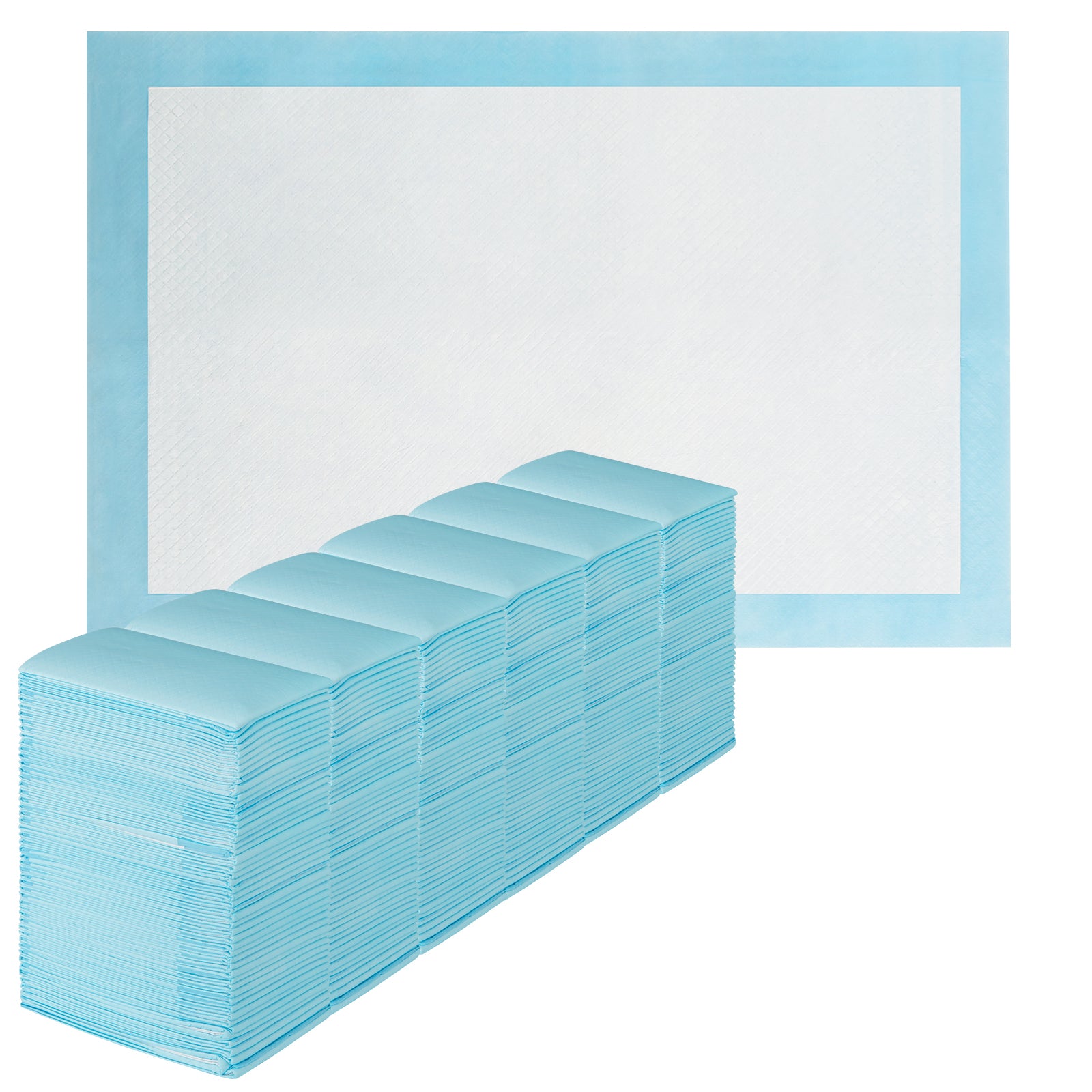 Dog and Puppy Pee Pads 90 x 60 cm(150 Counts) 6-Layer Leak-Proof Pet Pads-Blue
