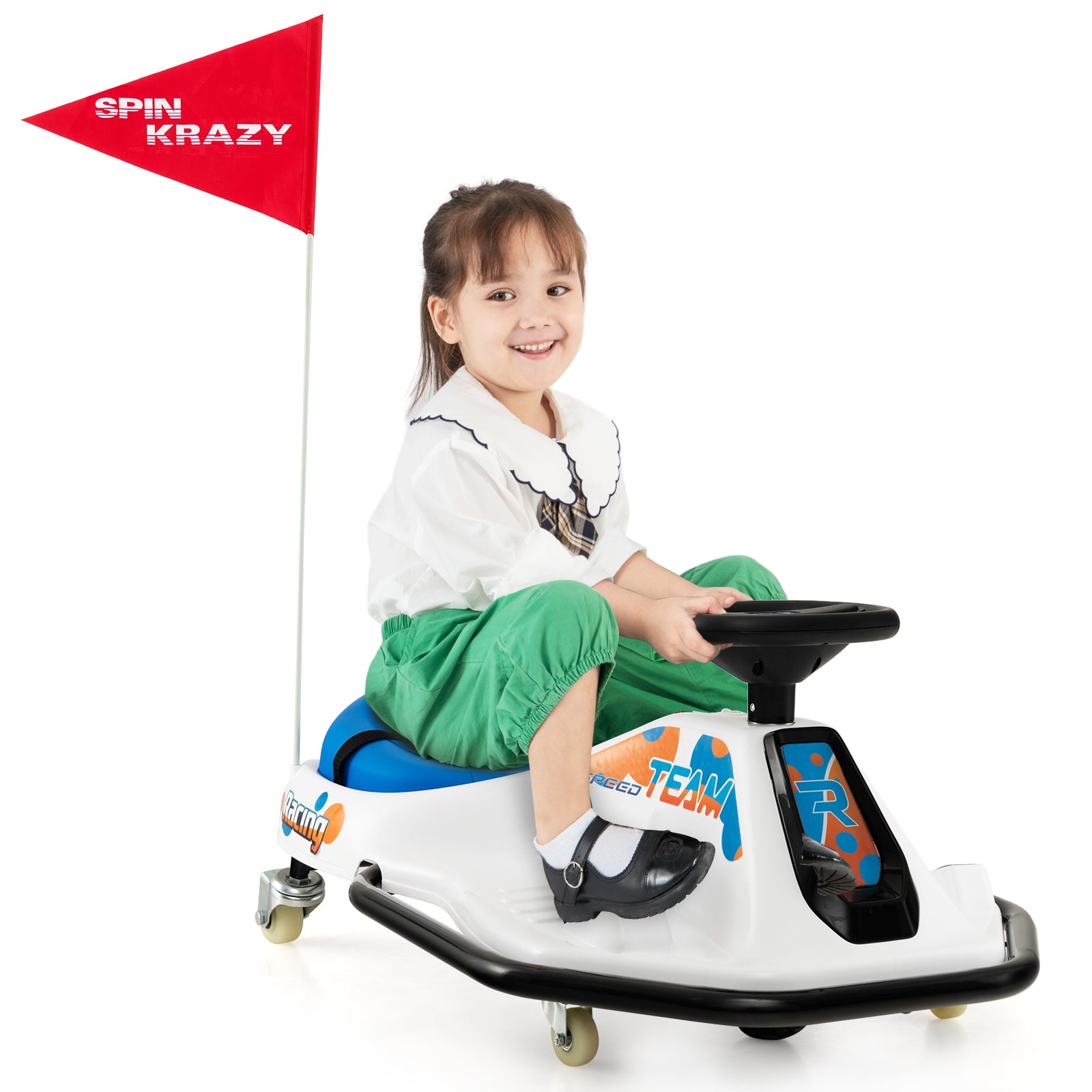 Electric Drifting Go Kart for Kids with 360¬∞ Spin Wireless Connection and USB-Navy