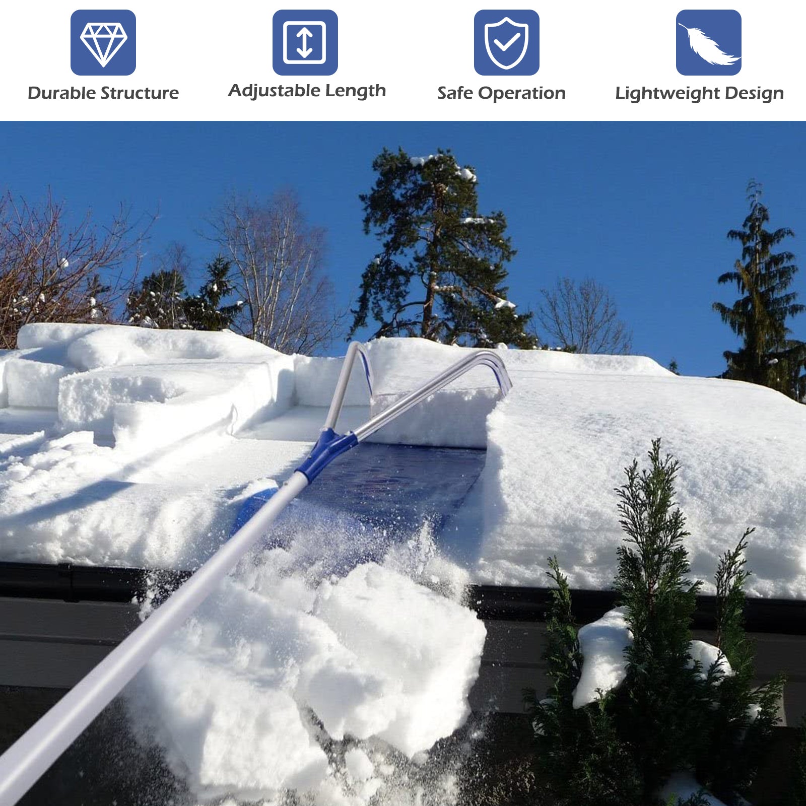 Extendable Snow Shovel Roof Rake