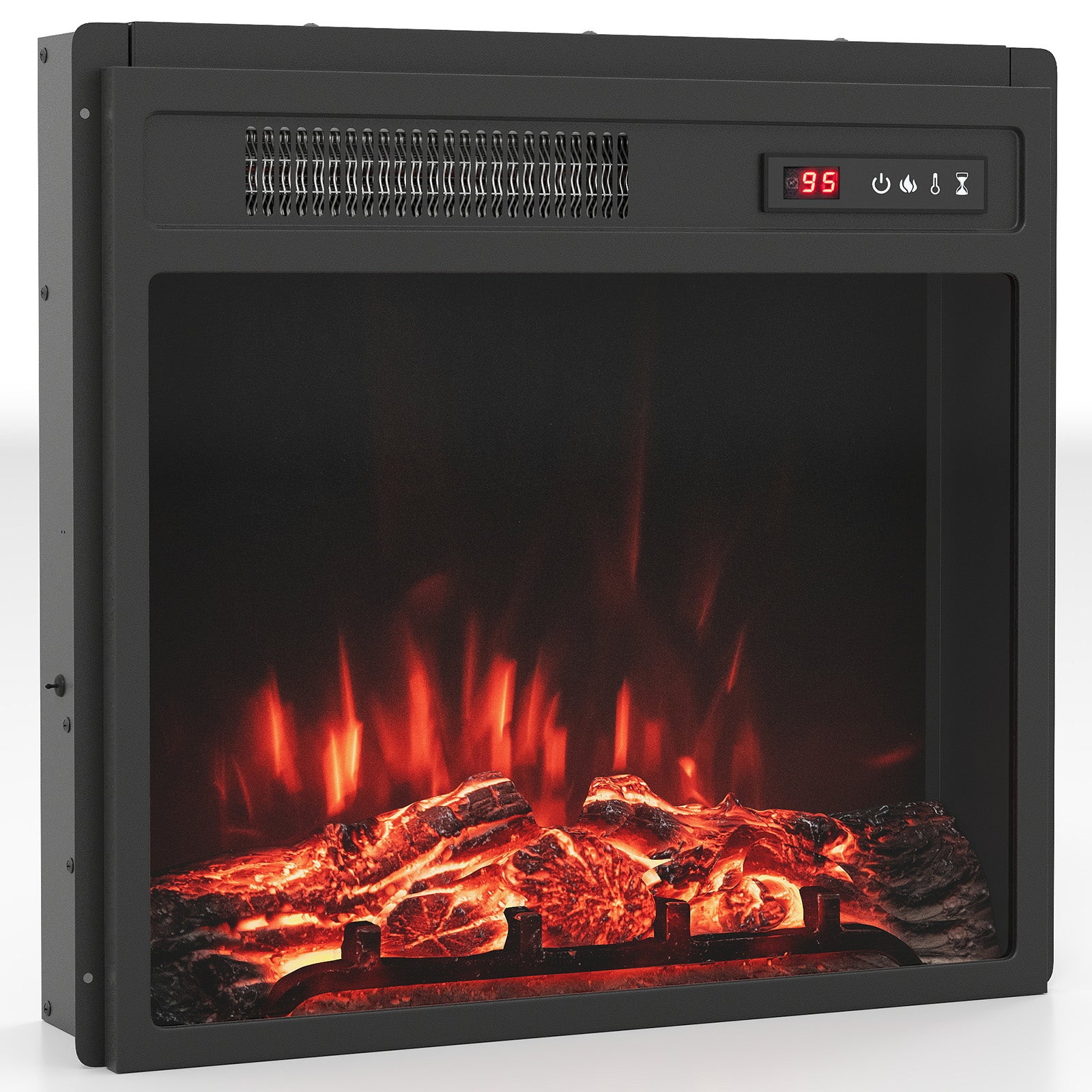 18 Inch Electric Fireplace Insert 750W/1500W Fireplace Heater with Remote Control