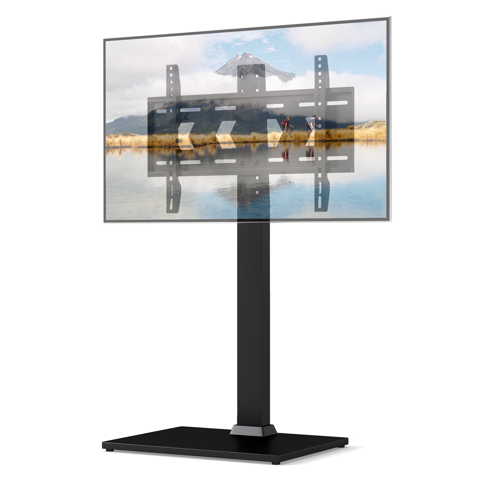 Height Adjustable Floor TV Stand with AV Shelf for 32-70 Inch TVs