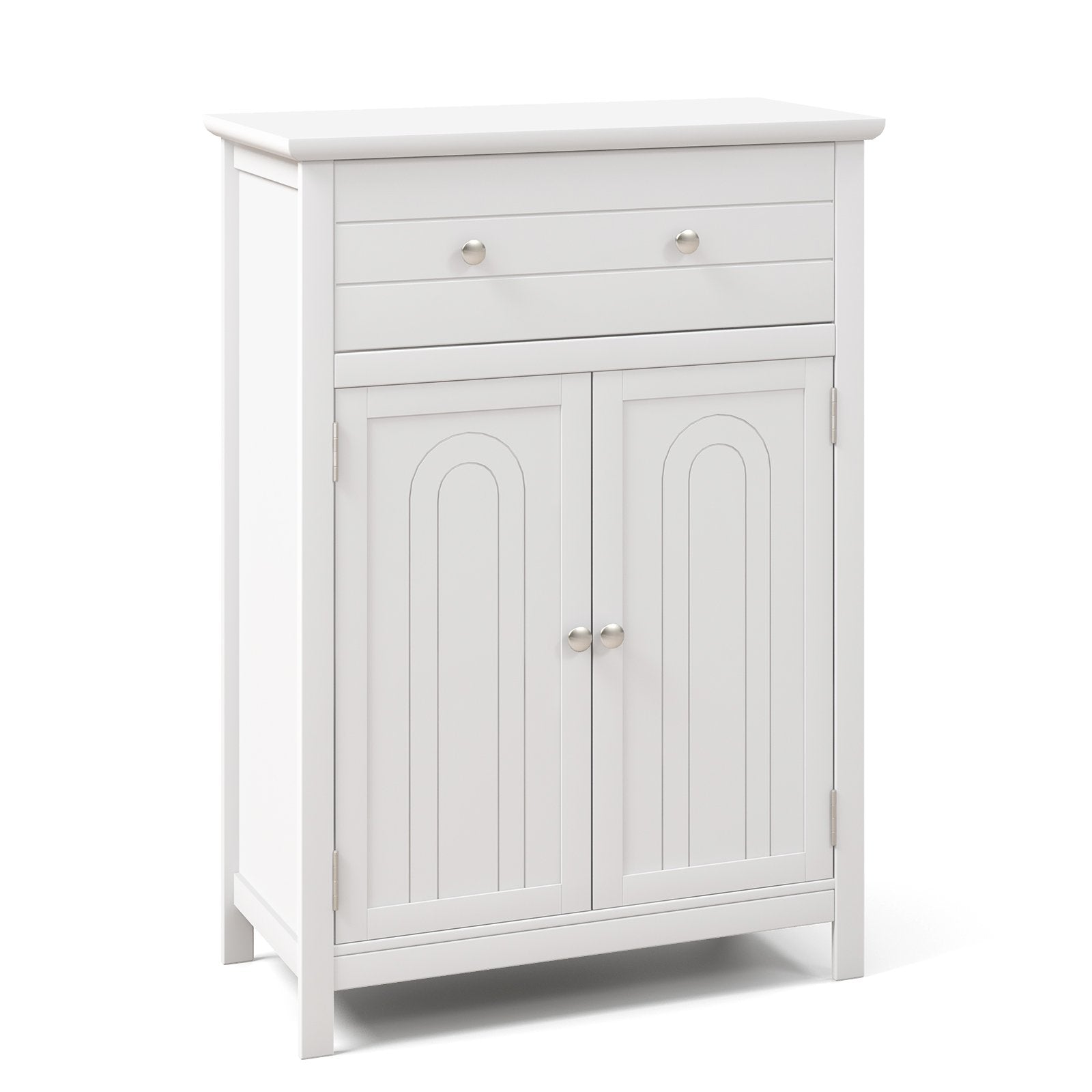 Storage Cabinet with Large Drawer and Adjustable Shelf