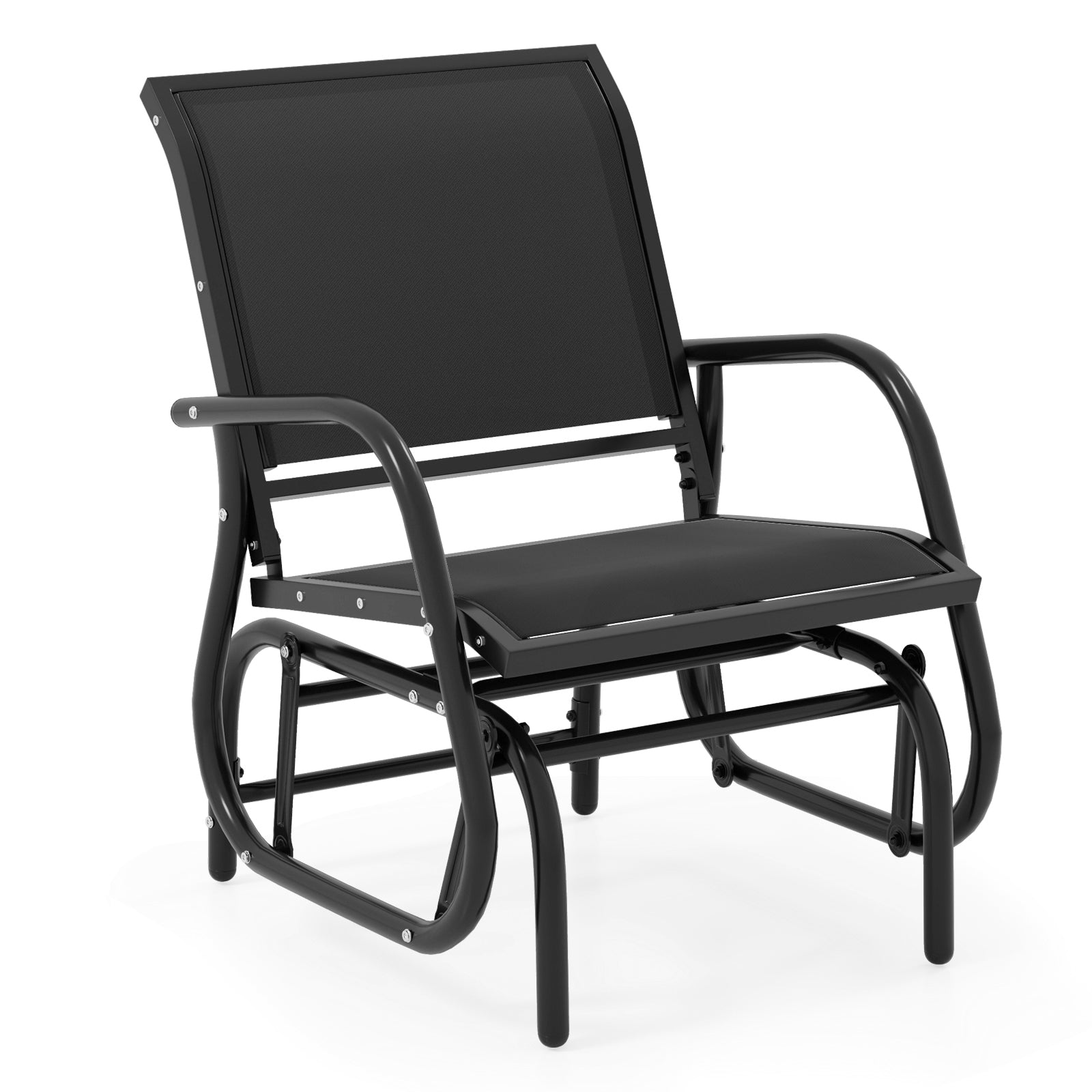 Glider Rocking Garden Chair-Black