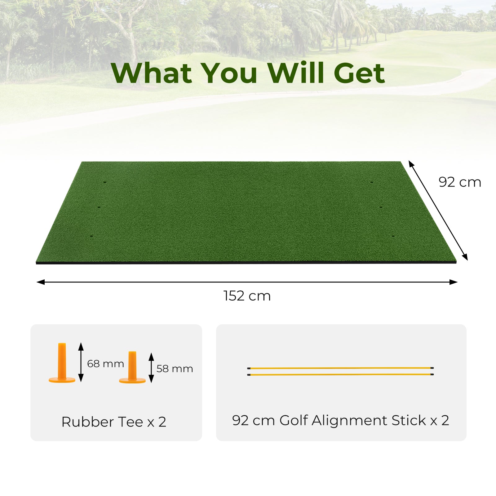 Golf Hitting Mat for Indoor and Outdoor Practice-32 mm