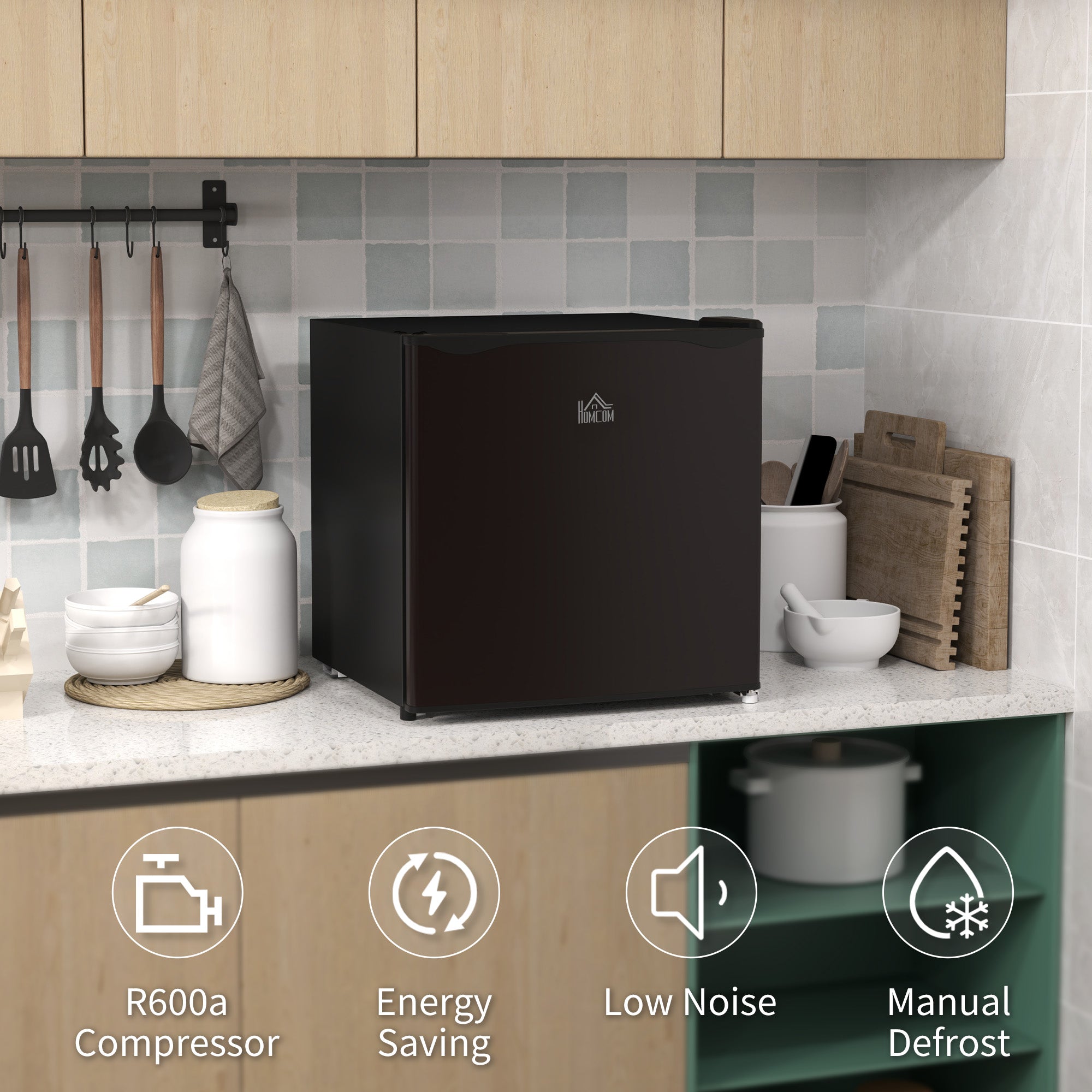 HOMCOM 35L Mini Freezer, -24√¢‚Äû∆í to -14√¢‚Äû∆í Temperature - Black