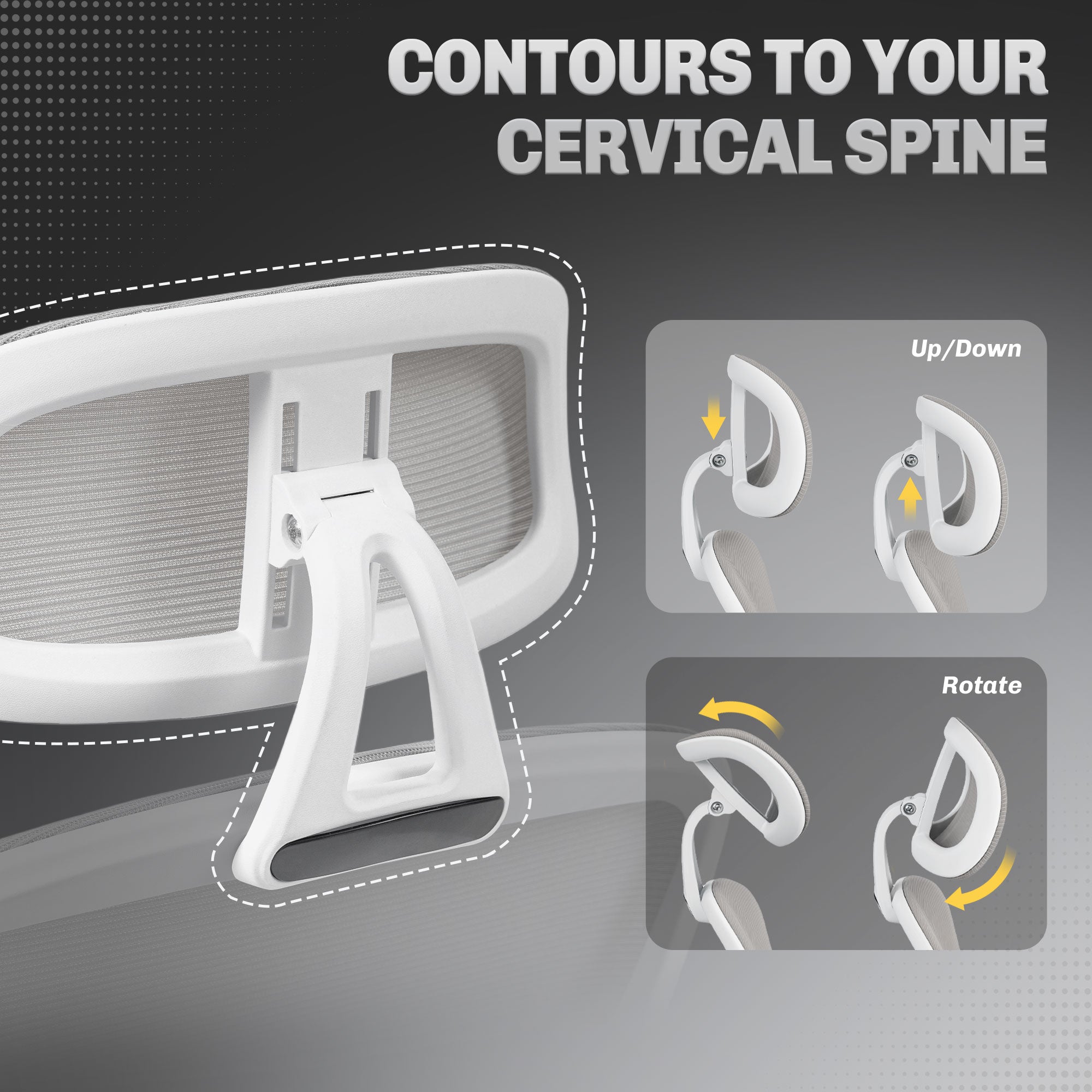 HOMCOM Multi-Adjustable Mesh Back Office Chair - Grey