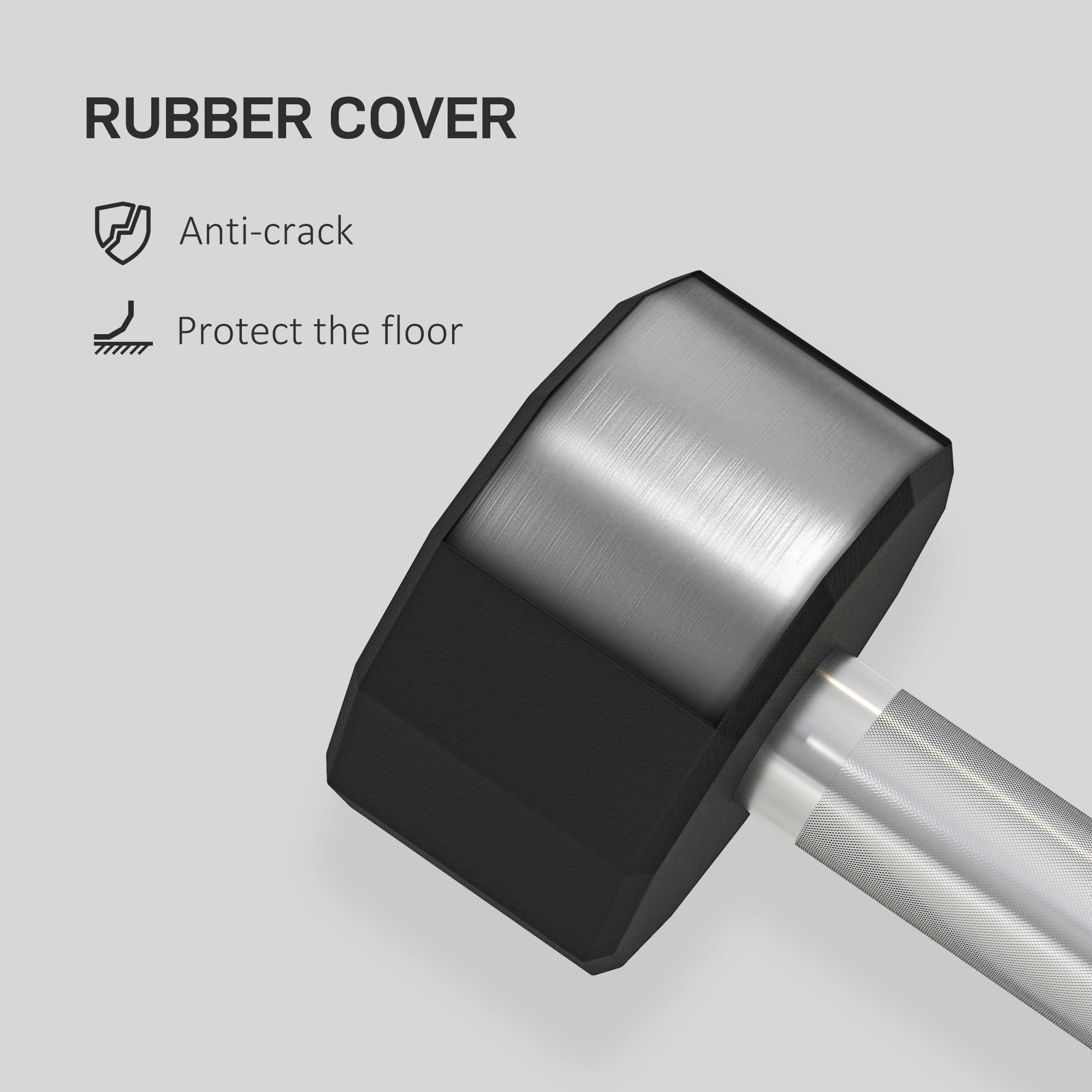 SPORTNOW Dumbbells Weights Set with 12-Sided Shape and Non-Slip Grip for Men Women Home Gym Workout, 2 x 10kg