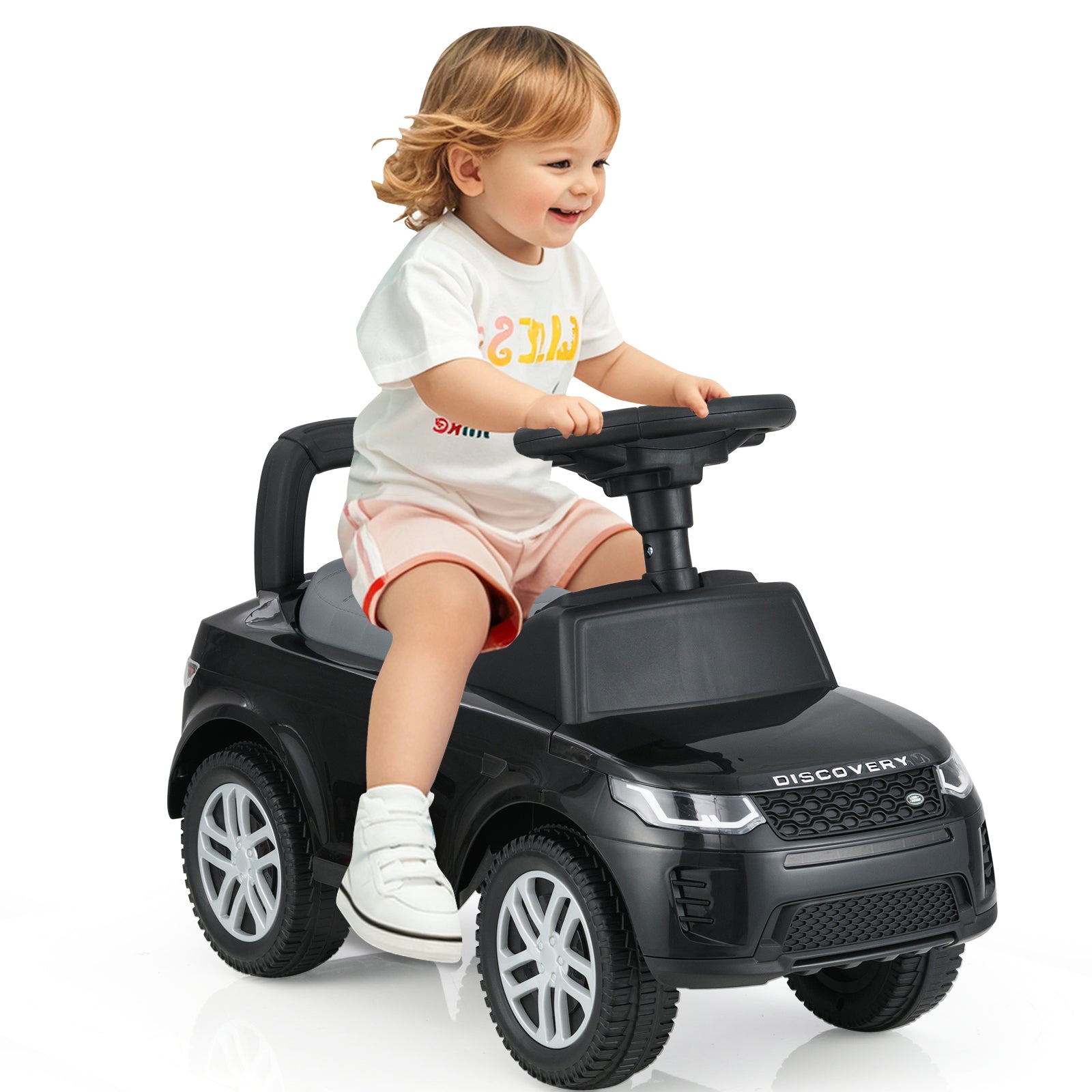 Kids Ride On Push Car Foot-to-Floor Walking Sliding Toy Car-Black