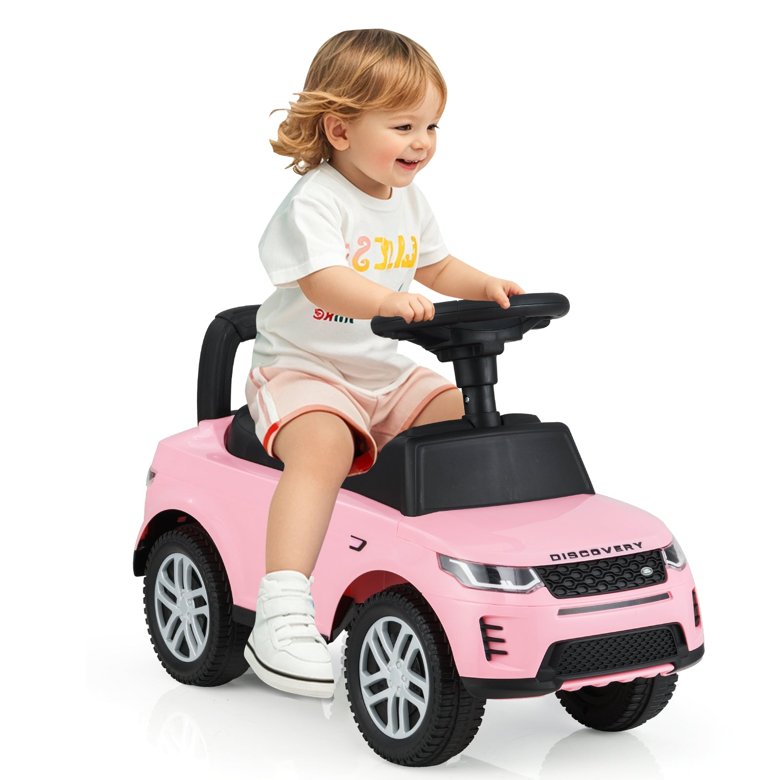 Kids Ride On Push Car Foot-to-Floor Walking Sliding Toy Car-Pink