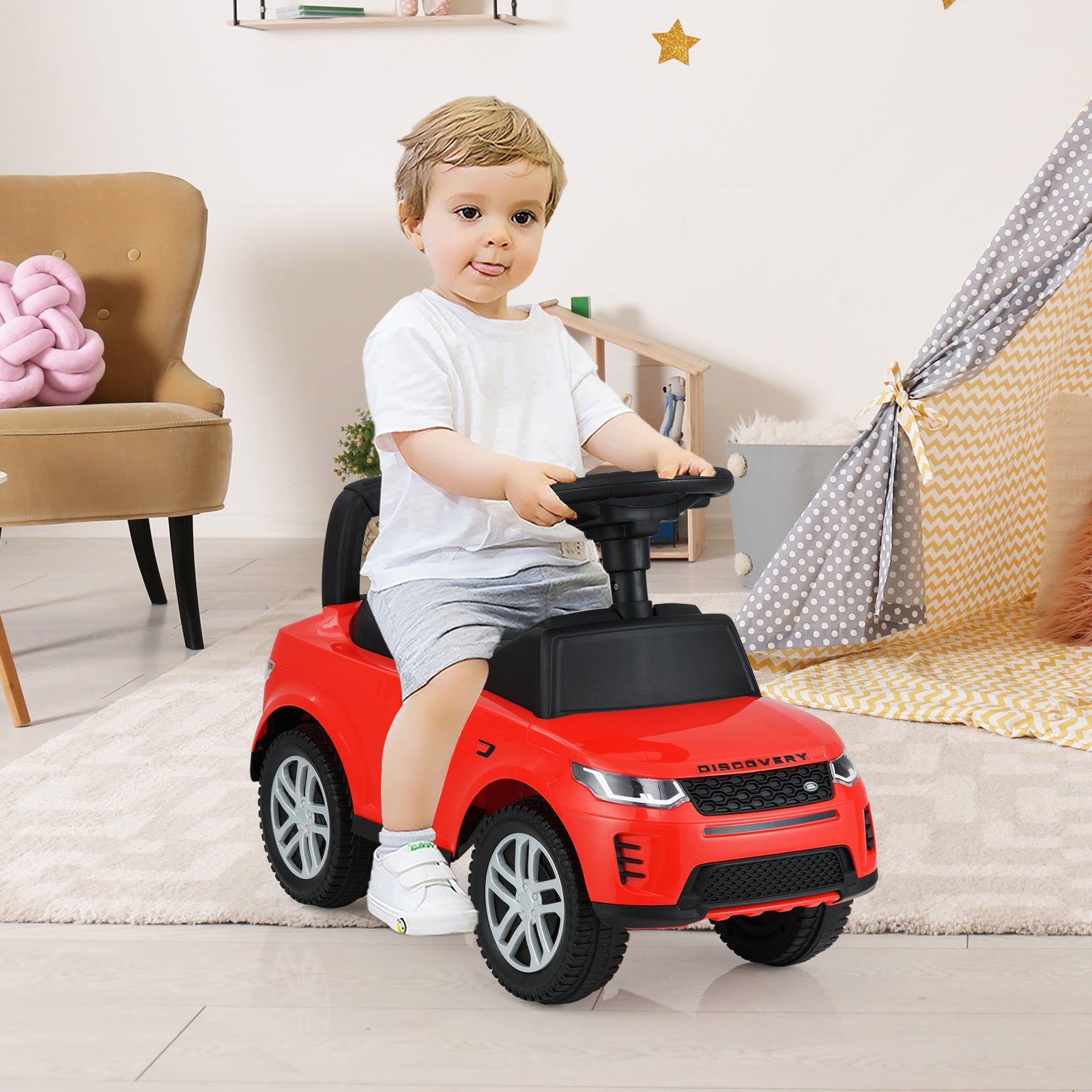 Kids Ride On Push Car Foot-to-Floor Walking Sliding Toy Car-Red