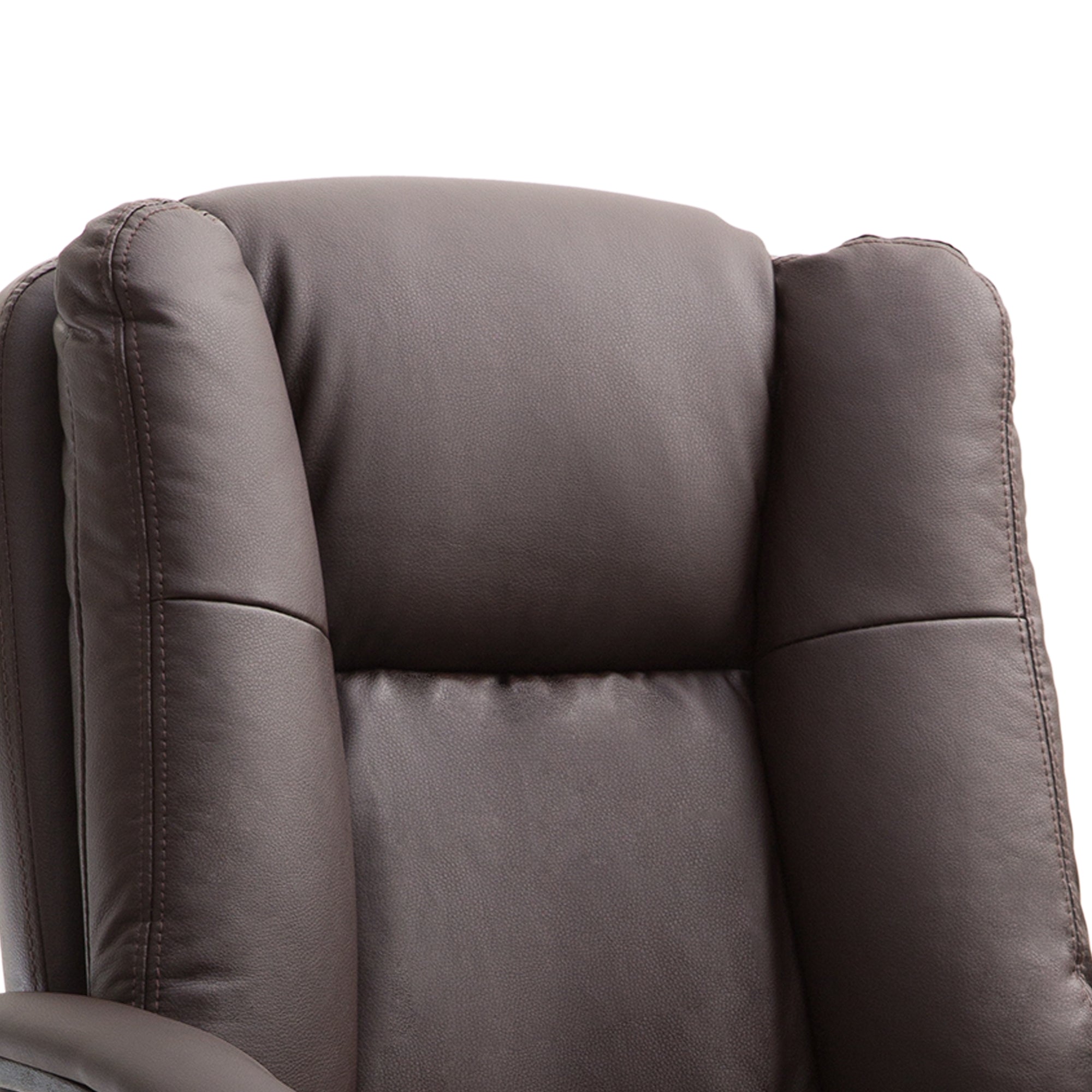 HOMCOM Office Chair, Computer Desk Chair, PU Leather Mid Back Executive Chair with Adjustable Height and Swivel Rolling Wheels for Home Study, Brown