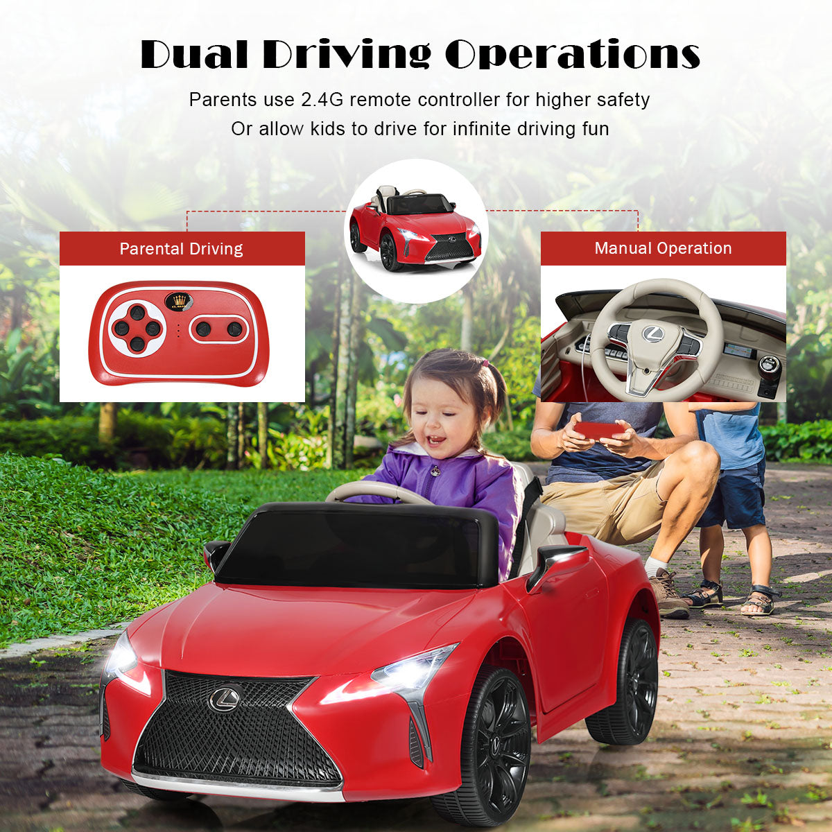 Lexus Official Licensed Electric Ride on Car with Remote Control-Red