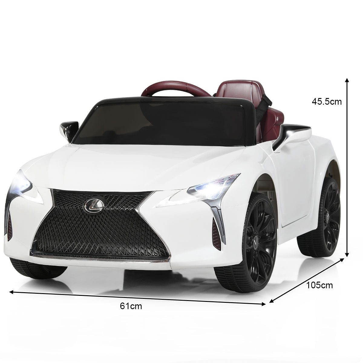 Lexus Official Licensed Electric Ride on Car with Remote Control-White
