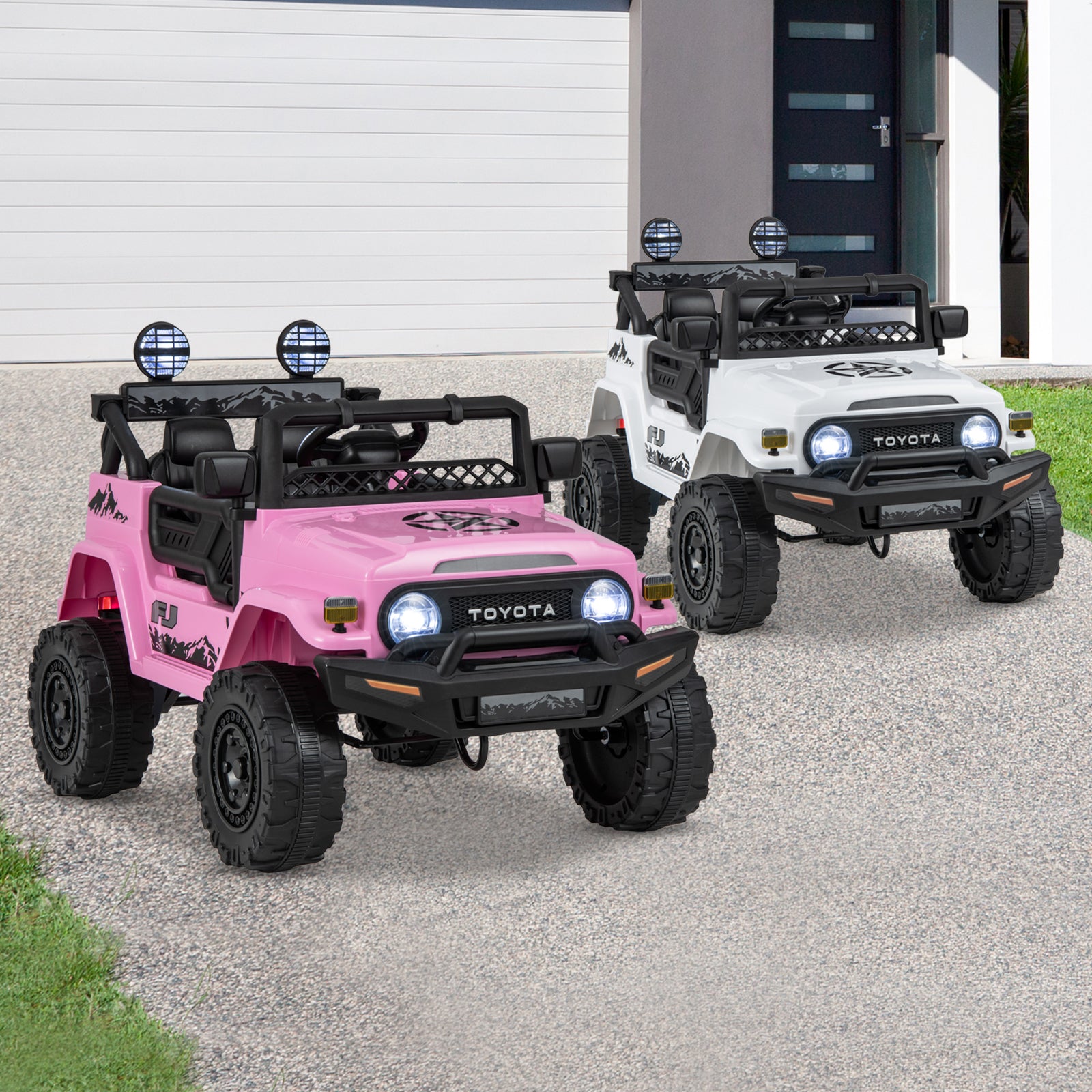12V 7Ah Licensed Toyota FJ Cruiser Electric Car with Remote Control-Pink