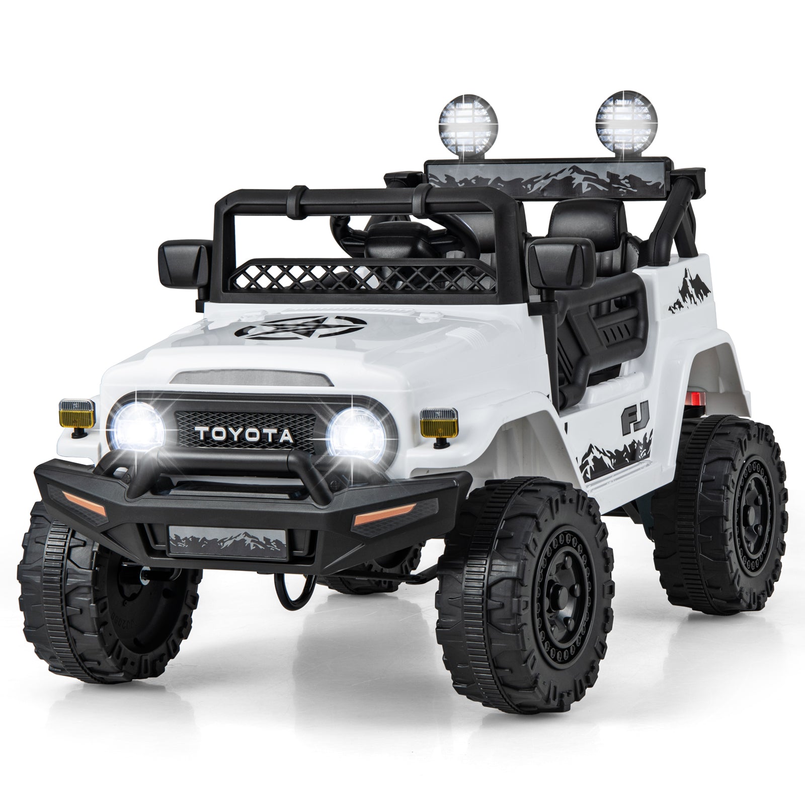 12V 7Ah Licensed Toyota FJ Cruiser Electric Car with Remote Control-White