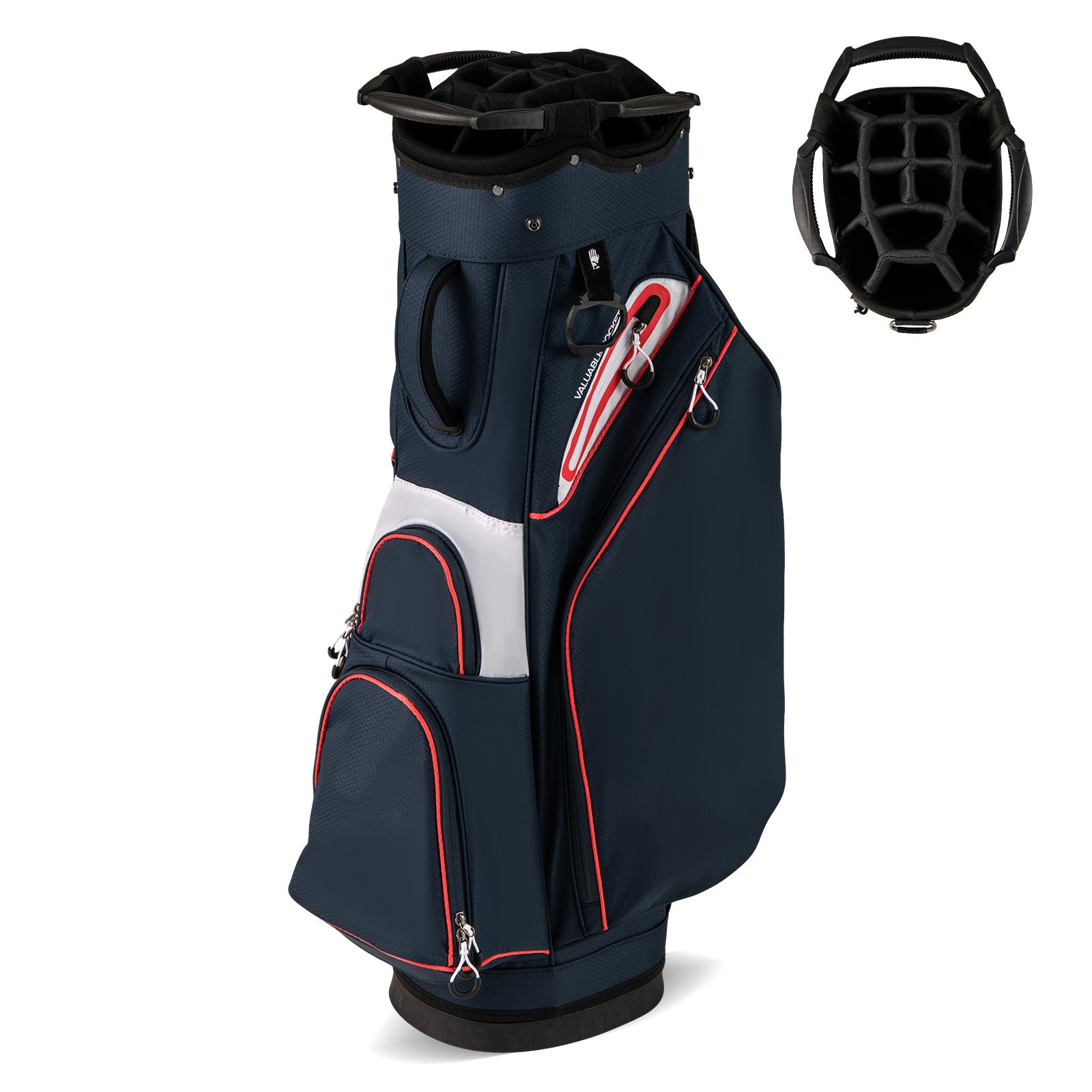 Lightweight Golf Cart Bag with 14-Way Divider Top and Cooler Pocket-Navy