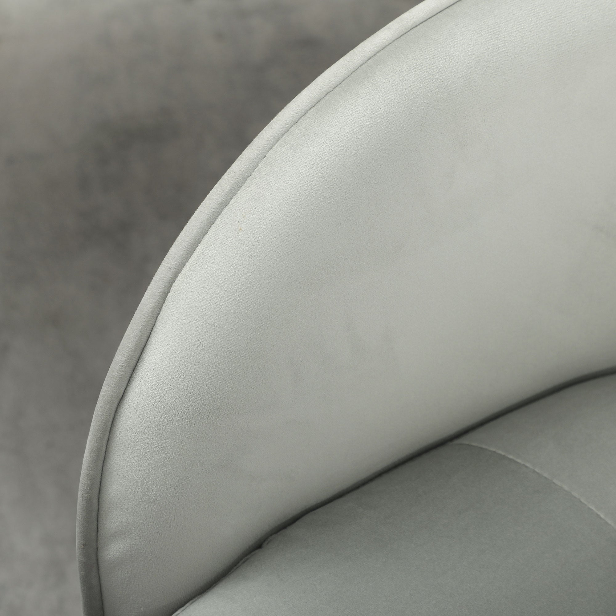 HOMCOM 46-56 cm Velvet-feel Office Chair - Grey