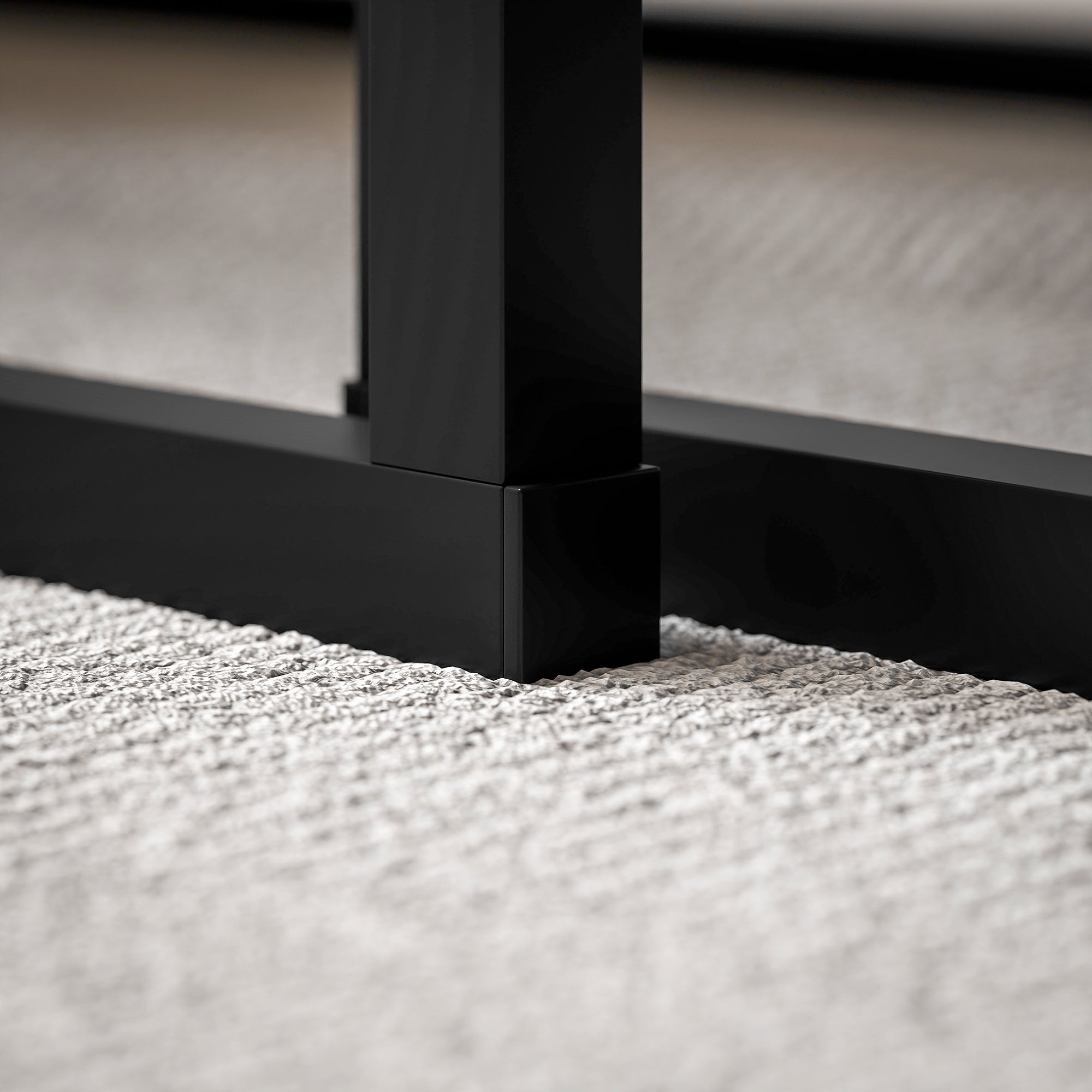 HOMCOM Coffee Tables Set of 2, Industrial Nest of Tables with Metal Frame for Living Room Bedroom, Dark Grey Marble Effect