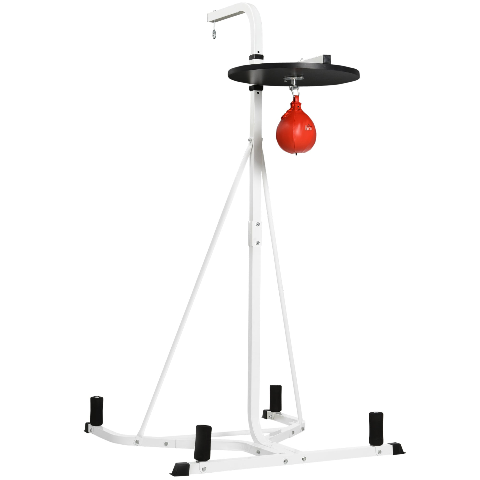 HOMCOM Adjustable Freestanding Speedbag, Punch Bag Hanger, White