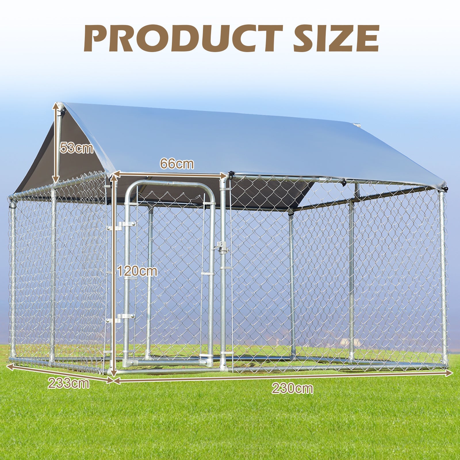 Outdoor Pet Playpen with All Weather Roof and Door