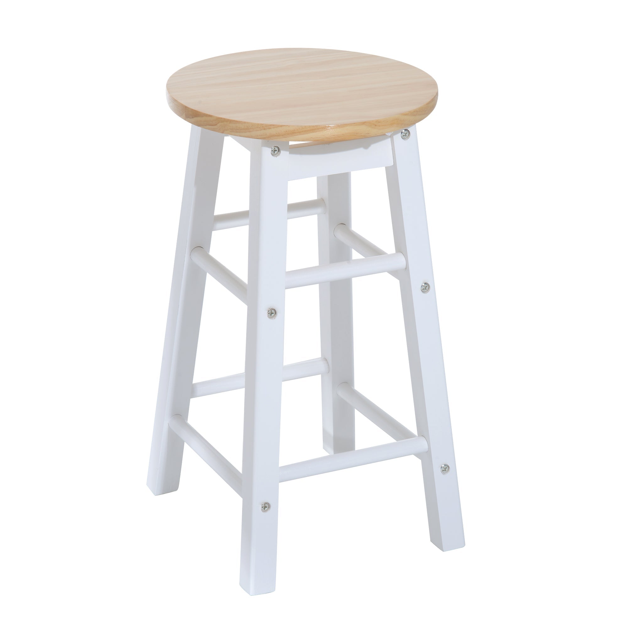 HOMCOM 3 Pieces Dining Room Set, Mobile Foldable Dining Table and 2 Stools with Storage Shelf, 2 Drawers and 6 Wheels, Drop Leaf Bar Table and Stools for Home Kitchen Pub, White