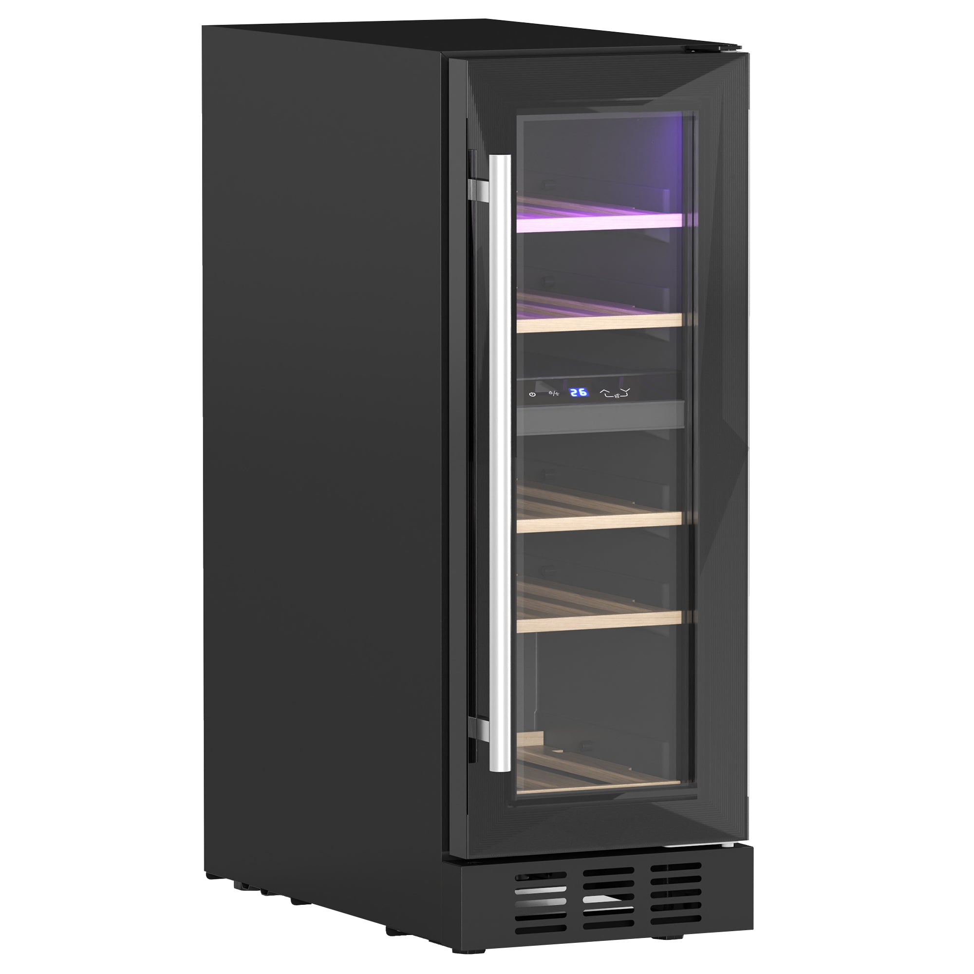 HOMCOM 16 Bottle Dual Zone 5-18√¢‚Äû∆í Wine Fridge - Black