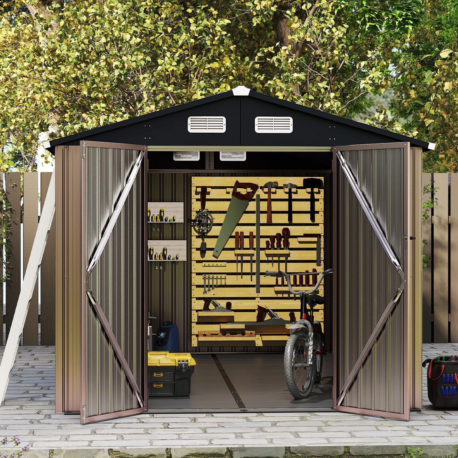 Plastic Tool Shed Floor Mat Grass Patio Floor Mat with Non-slip Surface-S